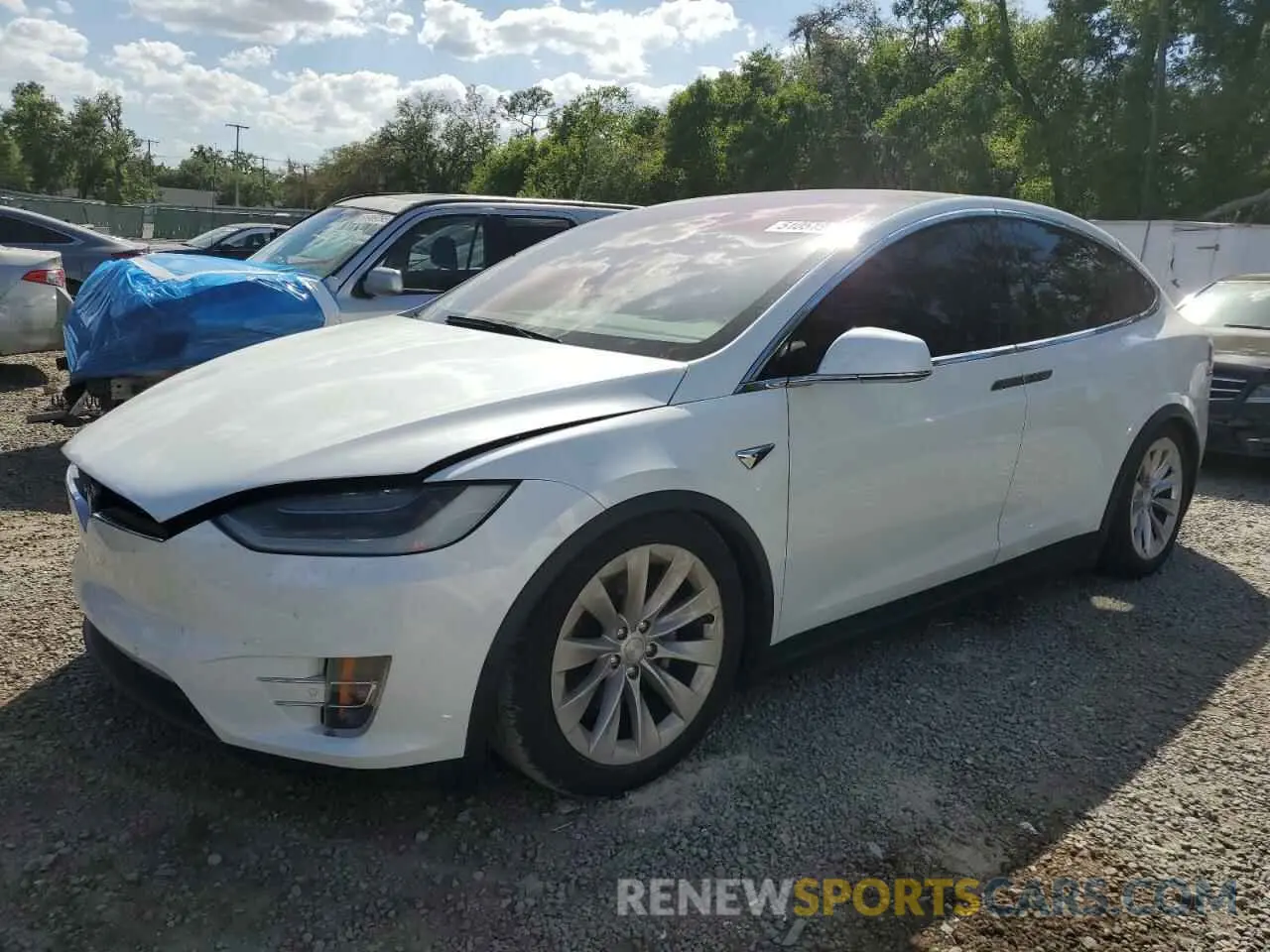 1 Photograph of a damaged car 5YJXCAE2XKF192909 TESLA MODEL X 2019