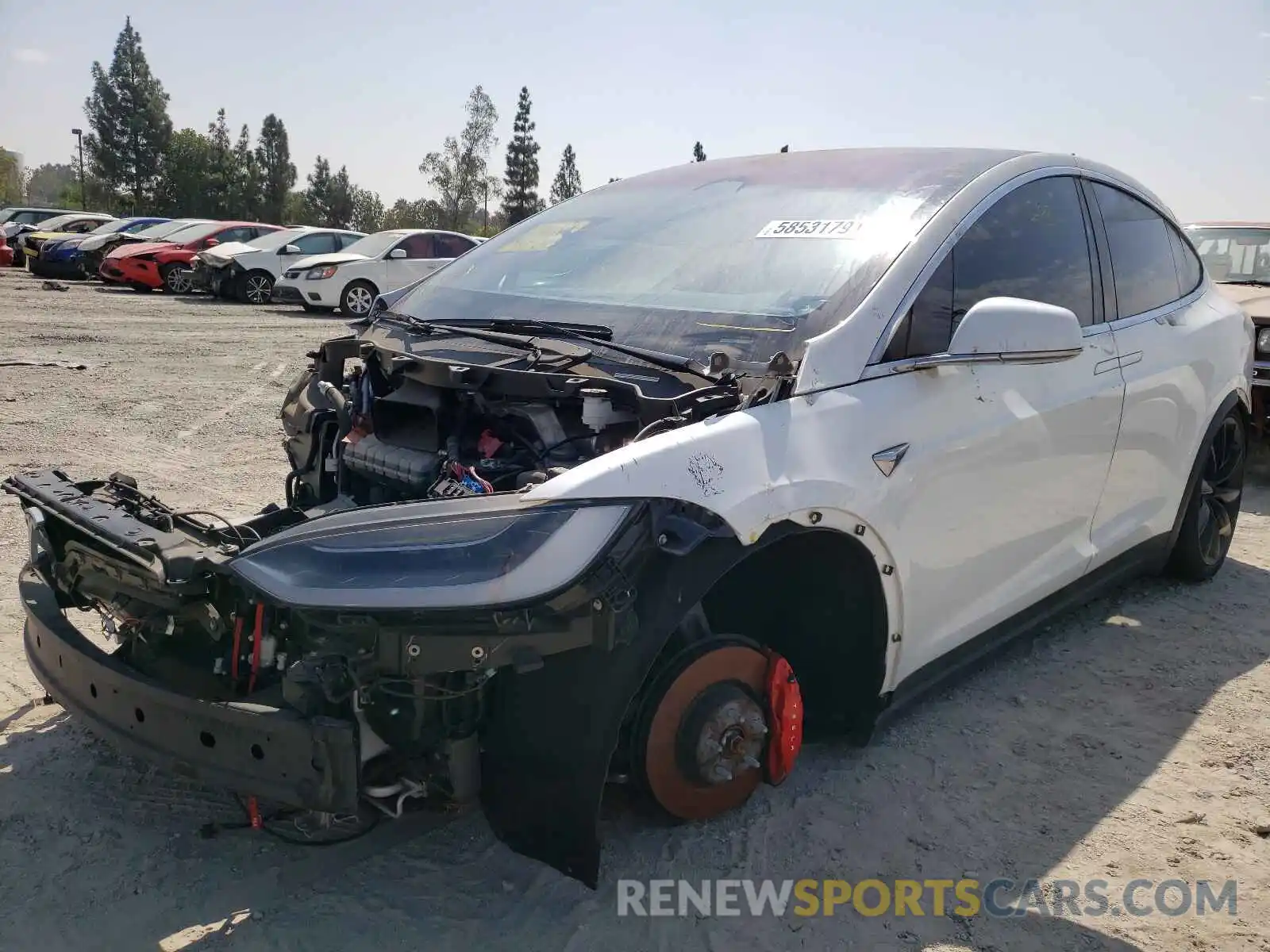 2 Photograph of a damaged car 5YJXCAE43KF212662 TESLA MODEL X 2019