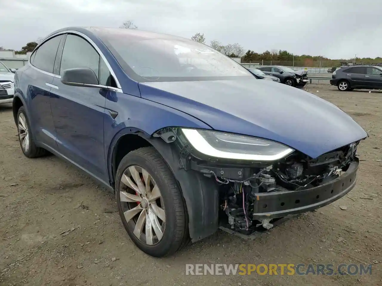 1 Photograph of a damaged car 5YJXCAE46KF191015 TESLA MODEL X 2019