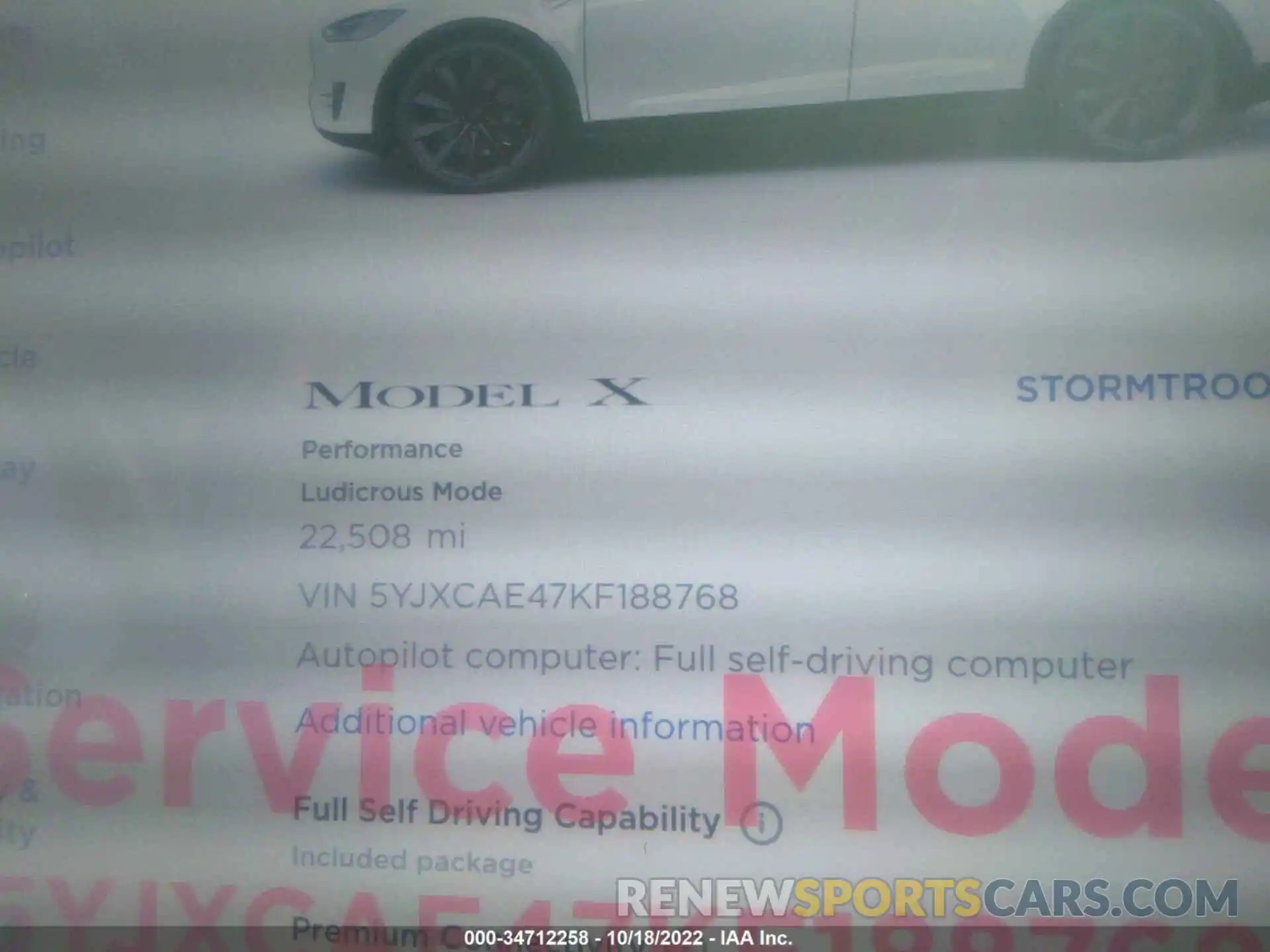 7 Photograph of a damaged car 5YJXCAE47KF188768 TESLA MODEL X 2019