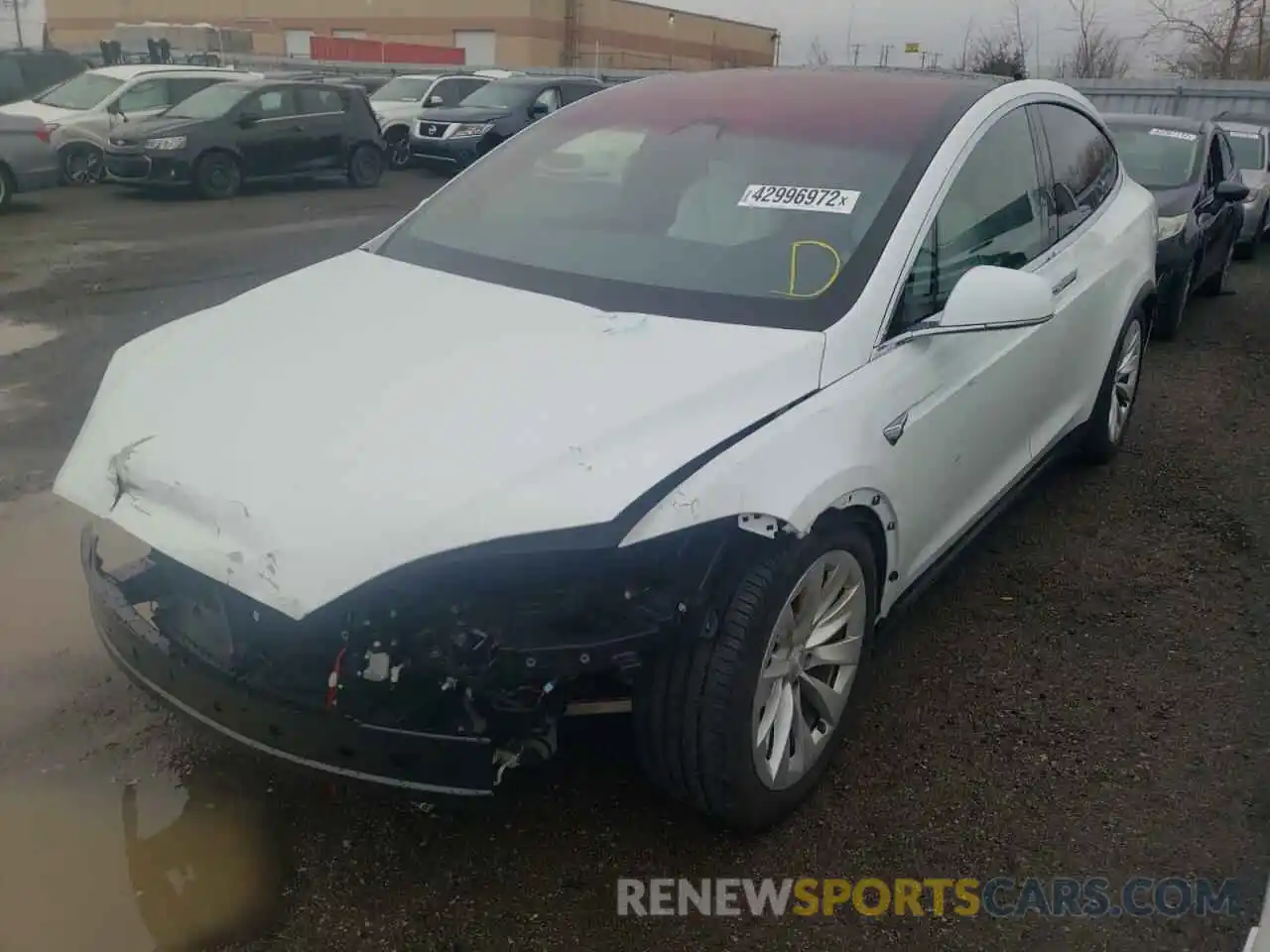 2 Photograph of a damaged car 5YJXCAE48KF189542 TESLA MODEL X 2019