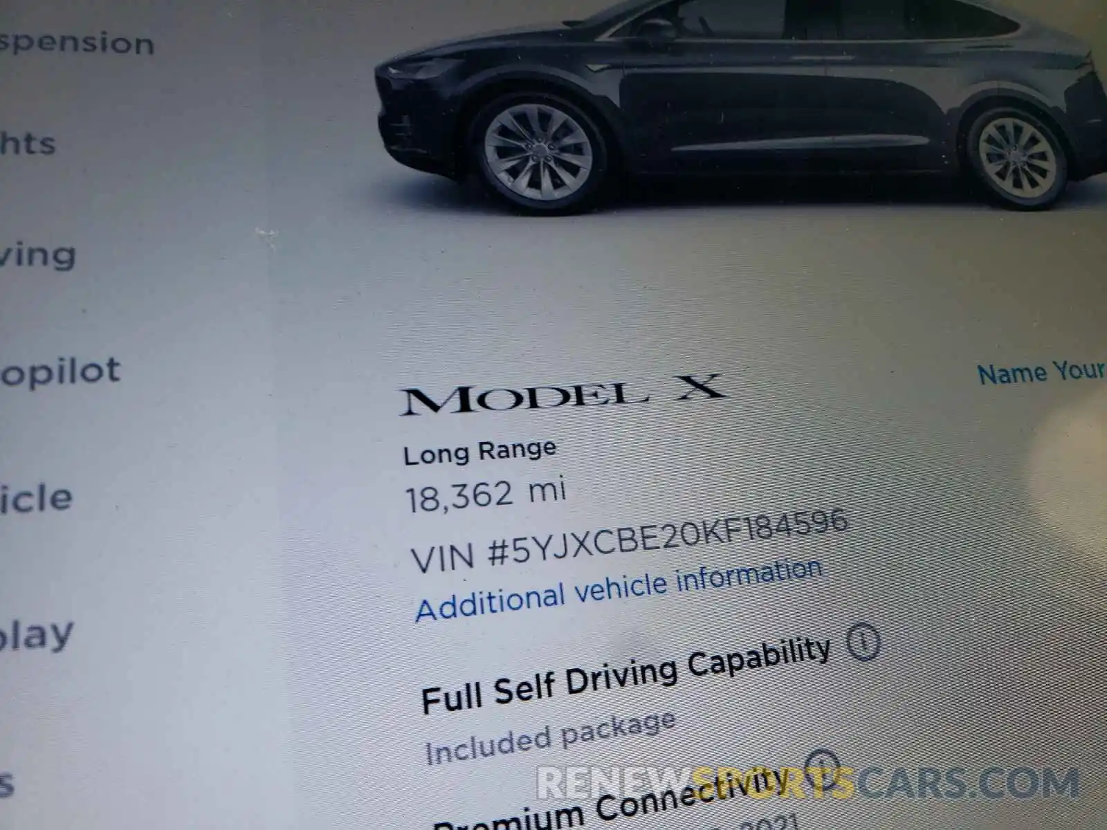 6 Photograph of a damaged car 5YJXCBE20KF184596 TESLA MODEL X 2019