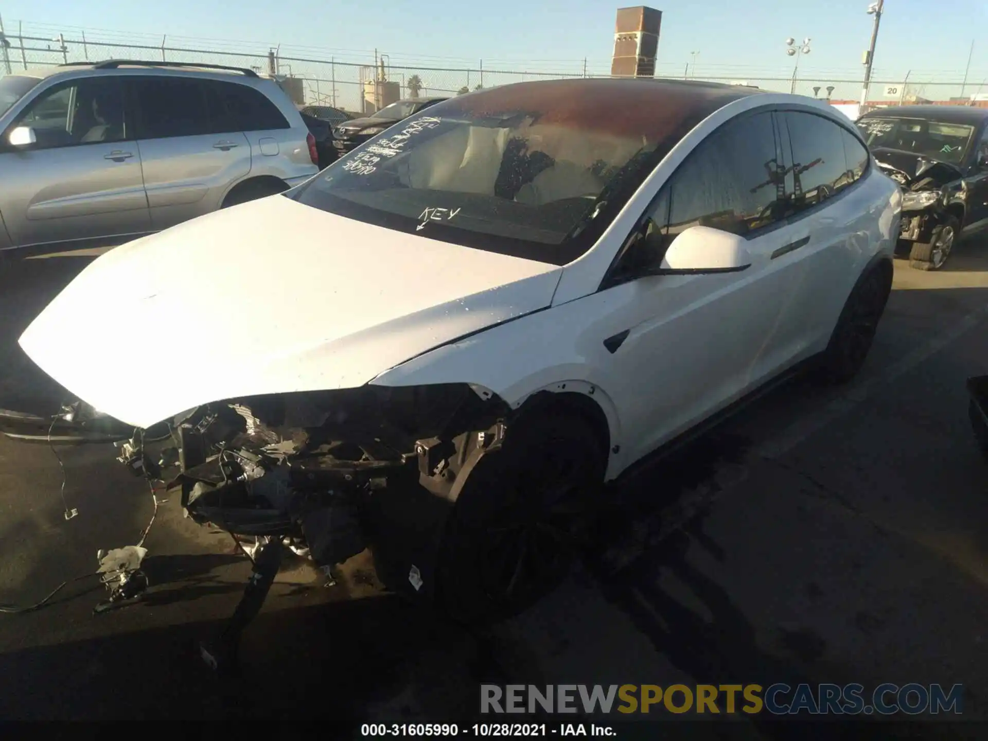 2 Photograph of a damaged car 5YJXCBE20KF191029 TESLA MODEL X 2019