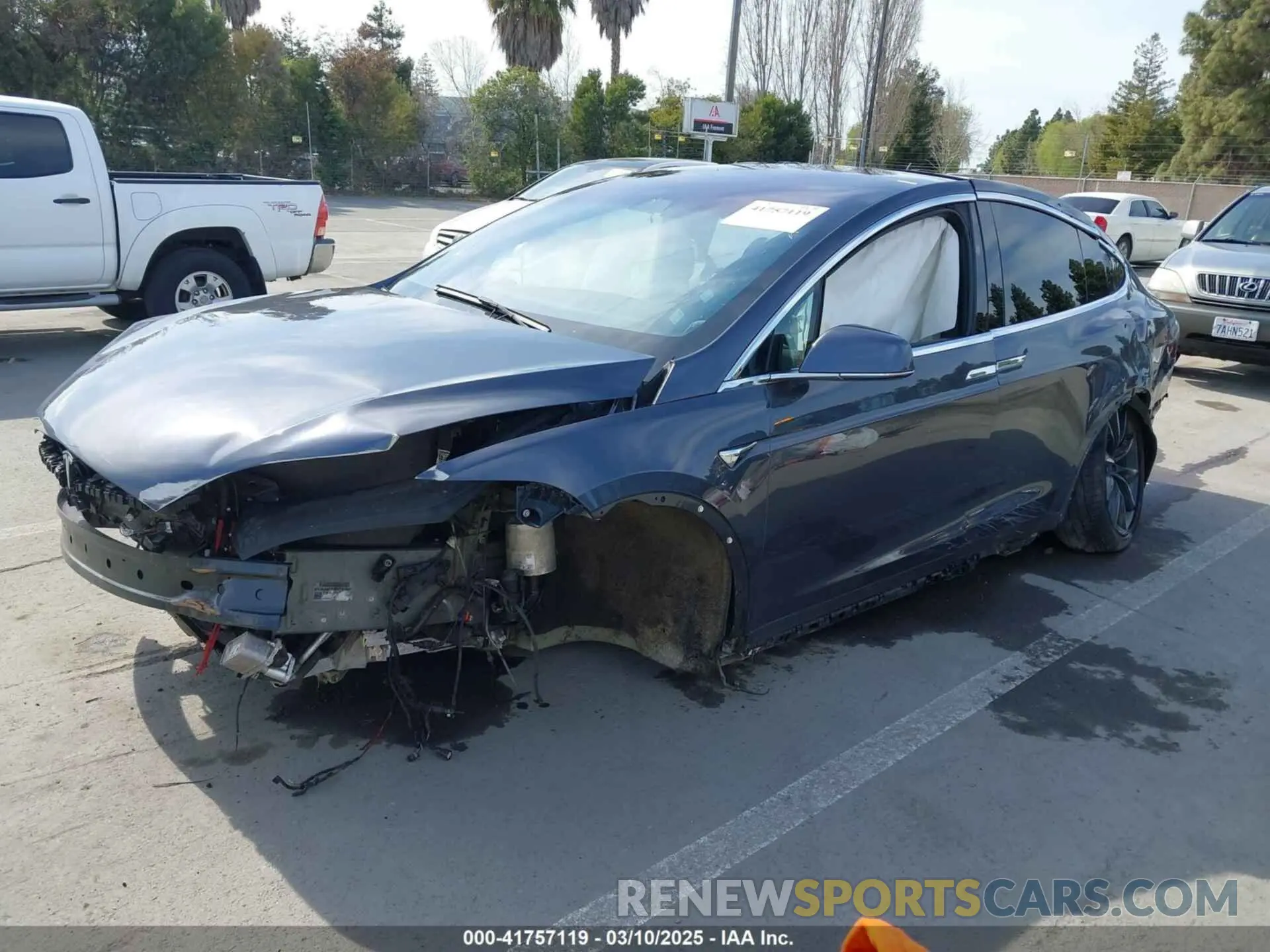 2 Photograph of a damaged car 5YJXCBE23KF183801 TESLA MODEL X 2019