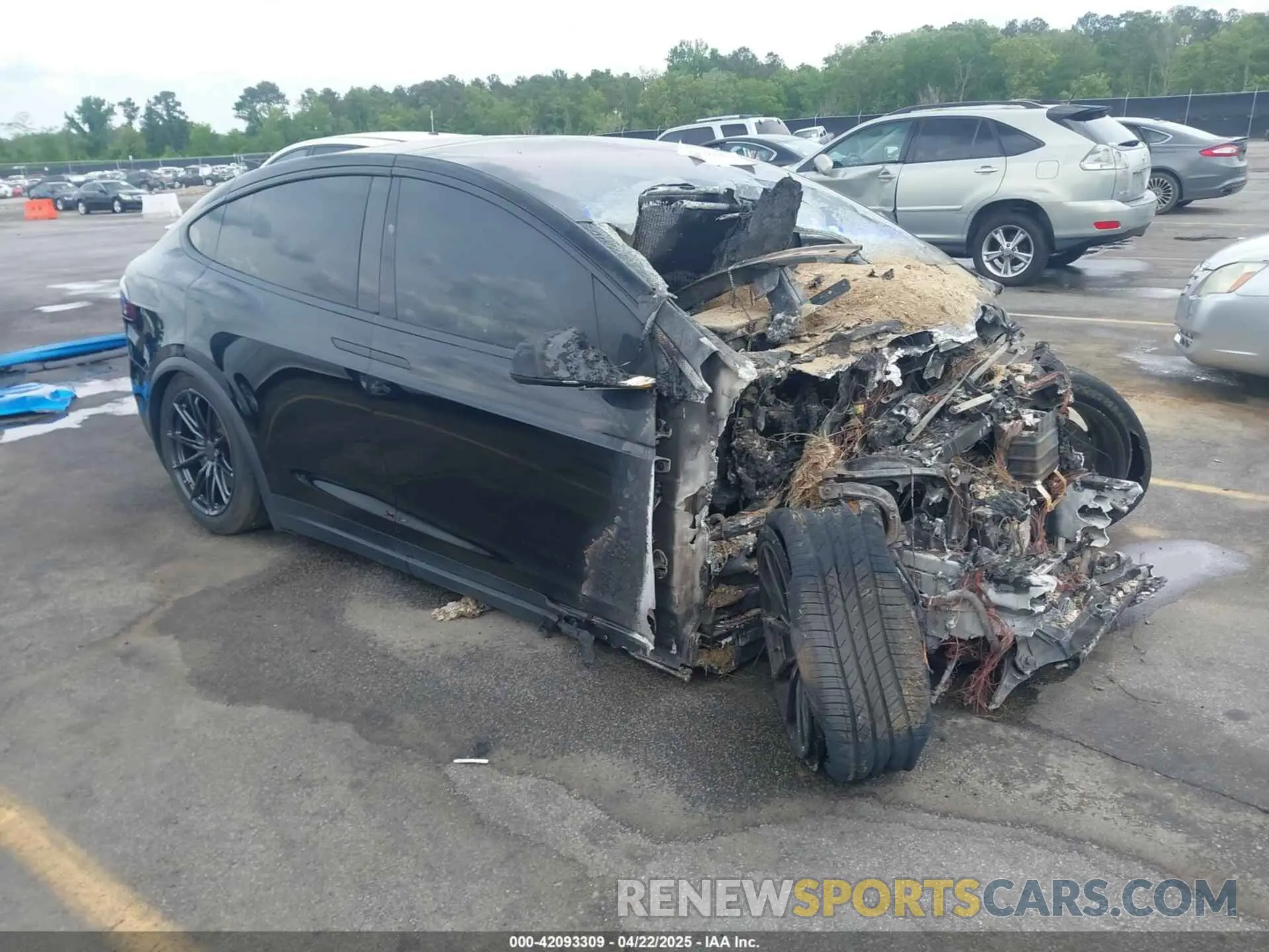 1 Photograph of a damaged car 5YJXCBE23KF183815 TESLA MODEL X 2019
