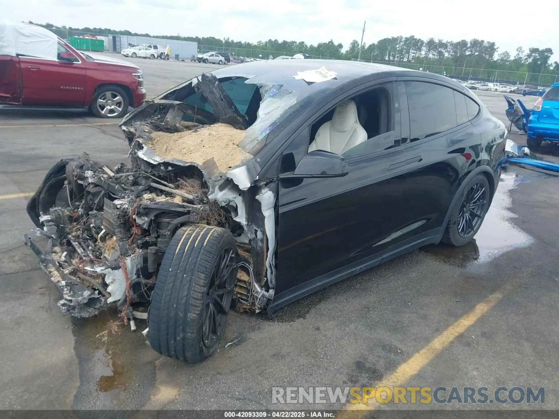 2 Photograph of a damaged car 5YJXCBE23KF183815 TESLA MODEL X 2019