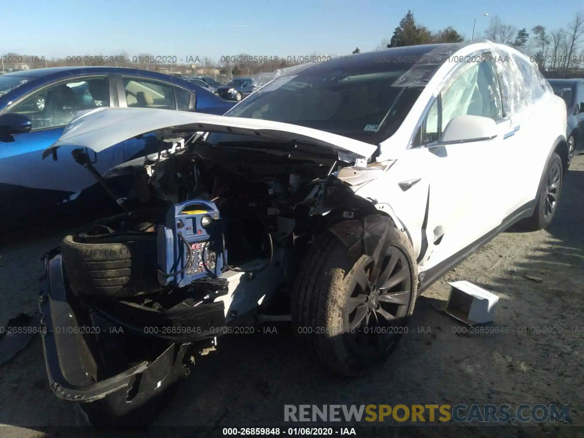 2 Photograph of a damaged car 5YJXCBE24KF151357 TESLA MODEL X 2019