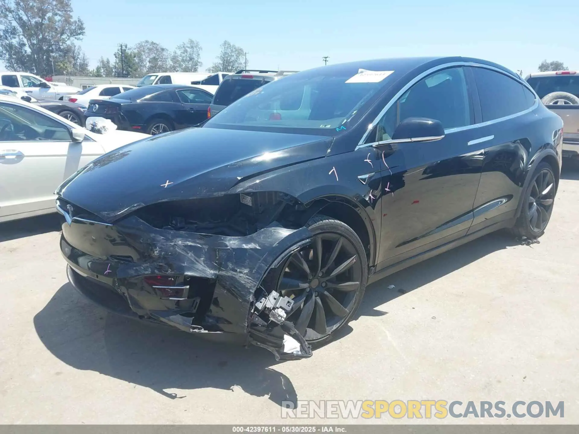 2 Photograph of a damaged car 5YJXCBE25KF151349 TESLA MODEL X 2019