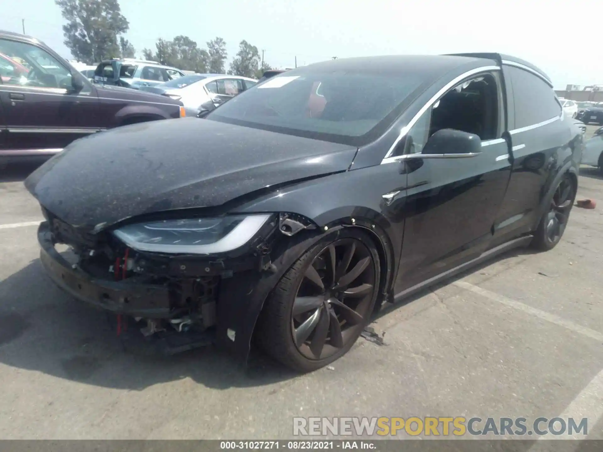 2 Photograph of a damaged car 5YJXCBE25KF181094 TESLA MODEL X 2019