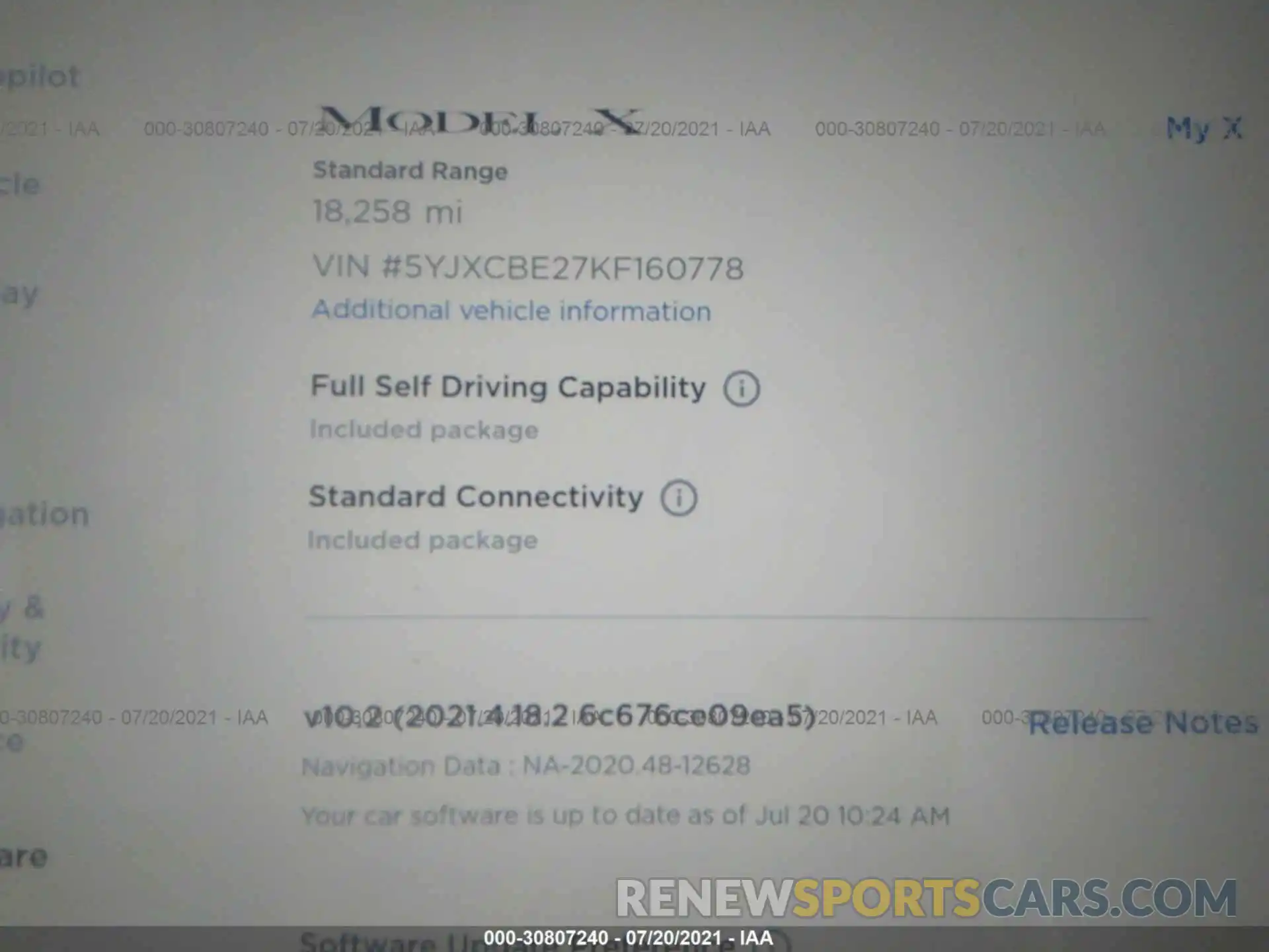 7 Photograph of a damaged car 5YJXCBE27KF160778 TESLA MODEL X 2019