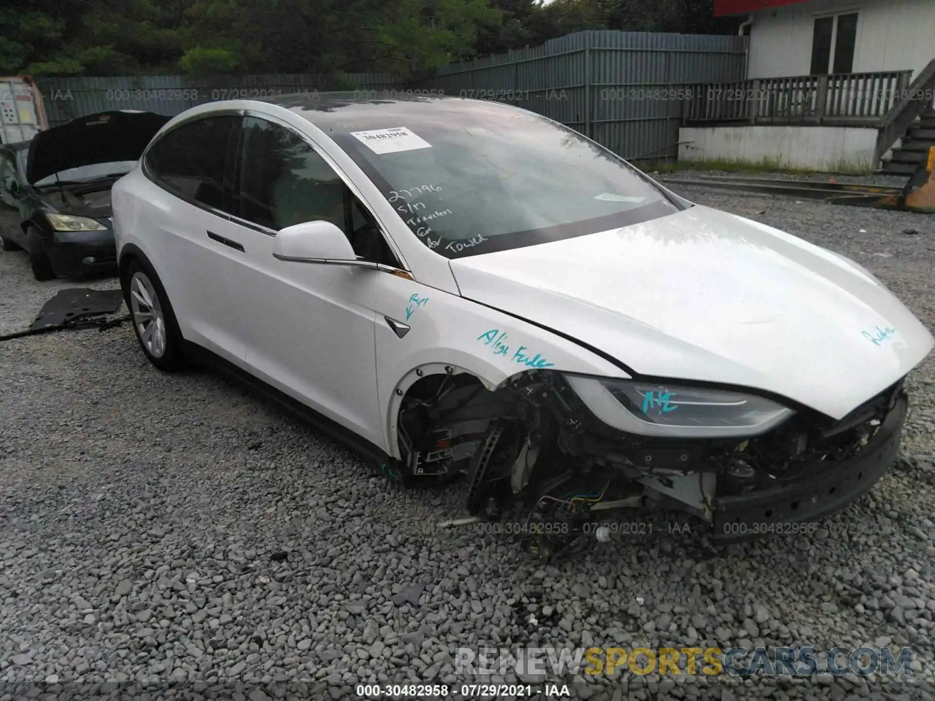 1 Photograph of a damaged car 5YJXCBE27KF195191 TESLA MODEL X 2019