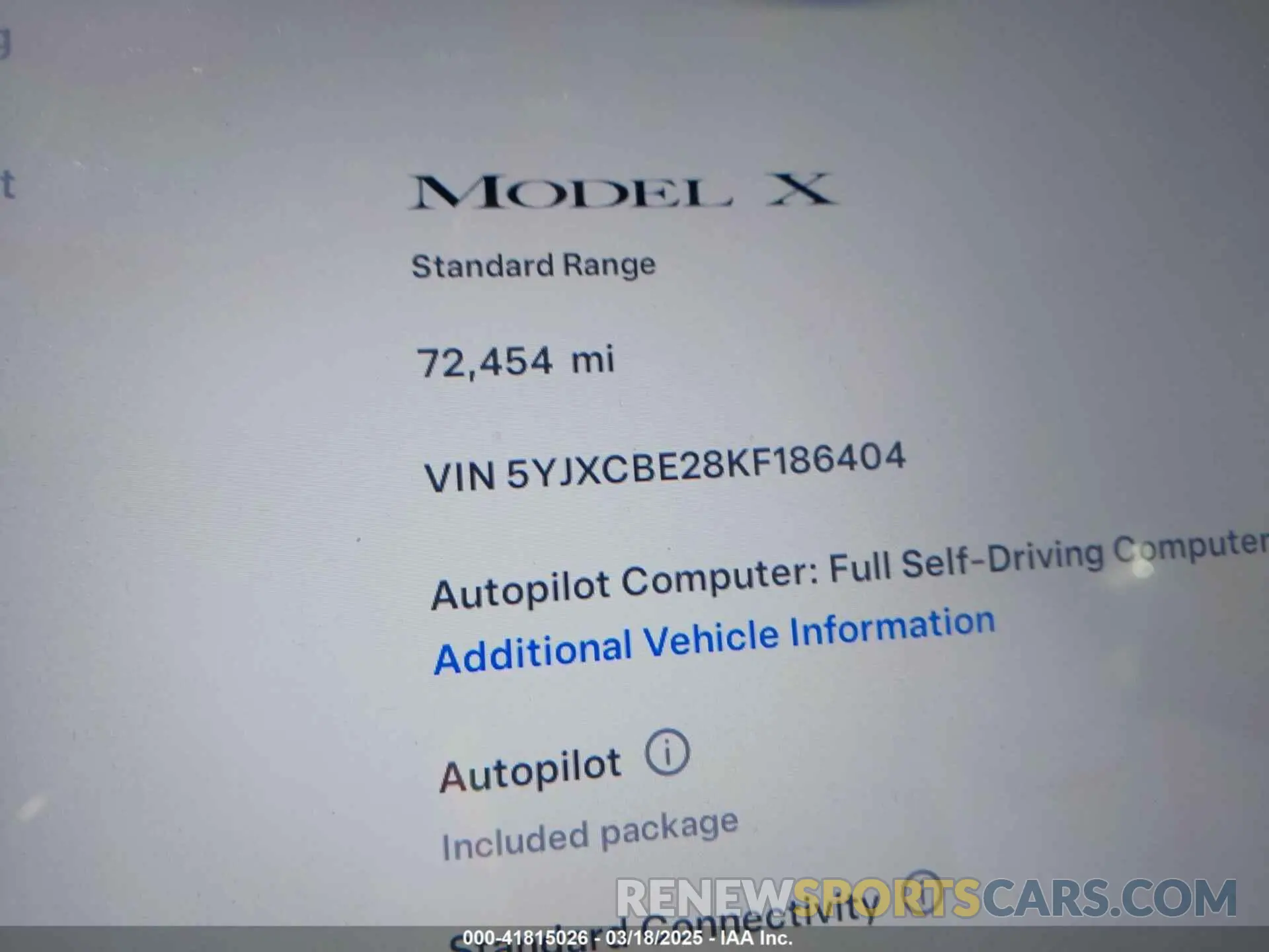 7 Photograph of a damaged car 5YJXCBE28KF186404 TESLA MODEL X 2019