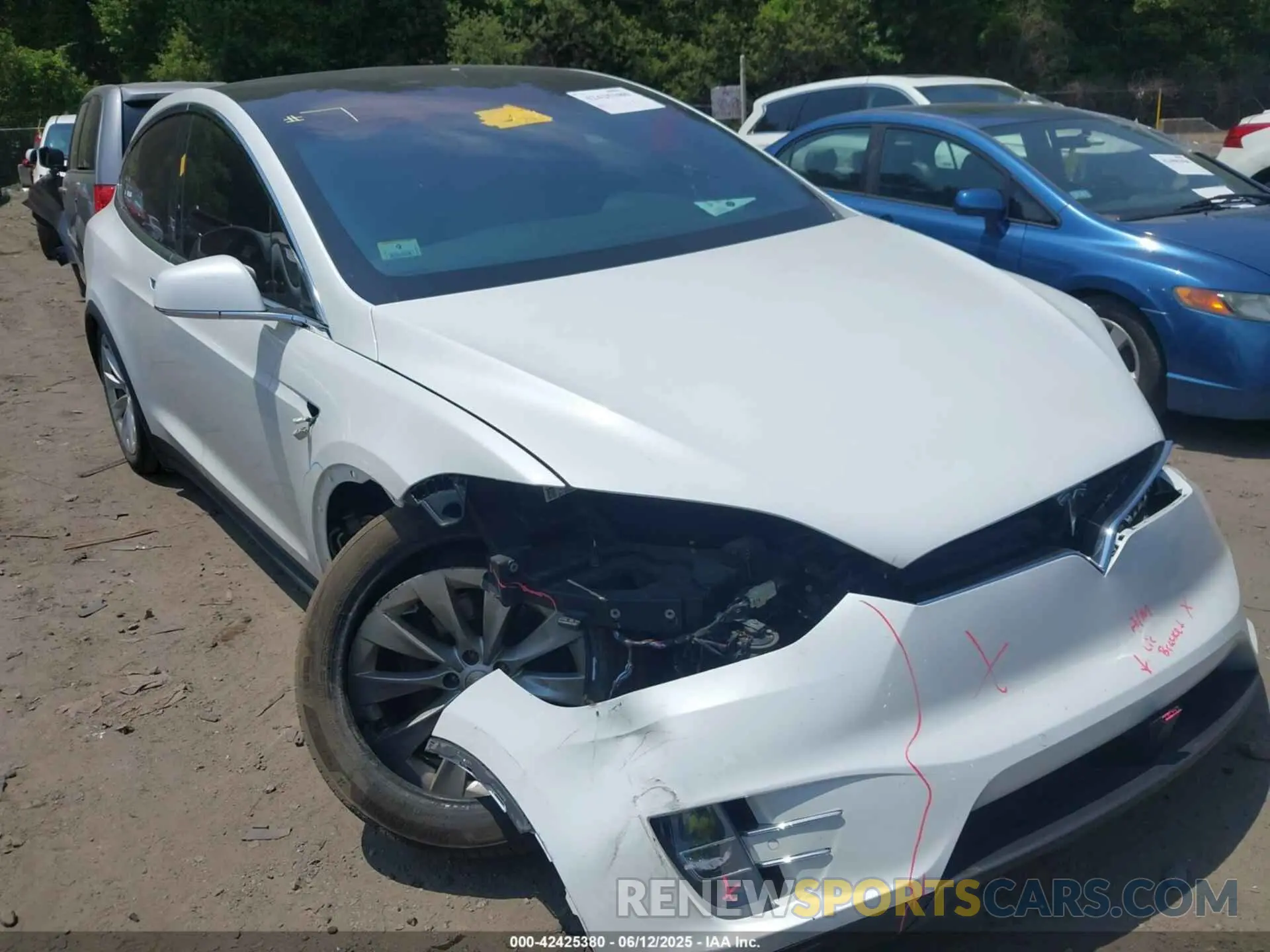 1 Photograph of a damaged car 5YJXCBE29KF207227 TESLA MODEL X 2019