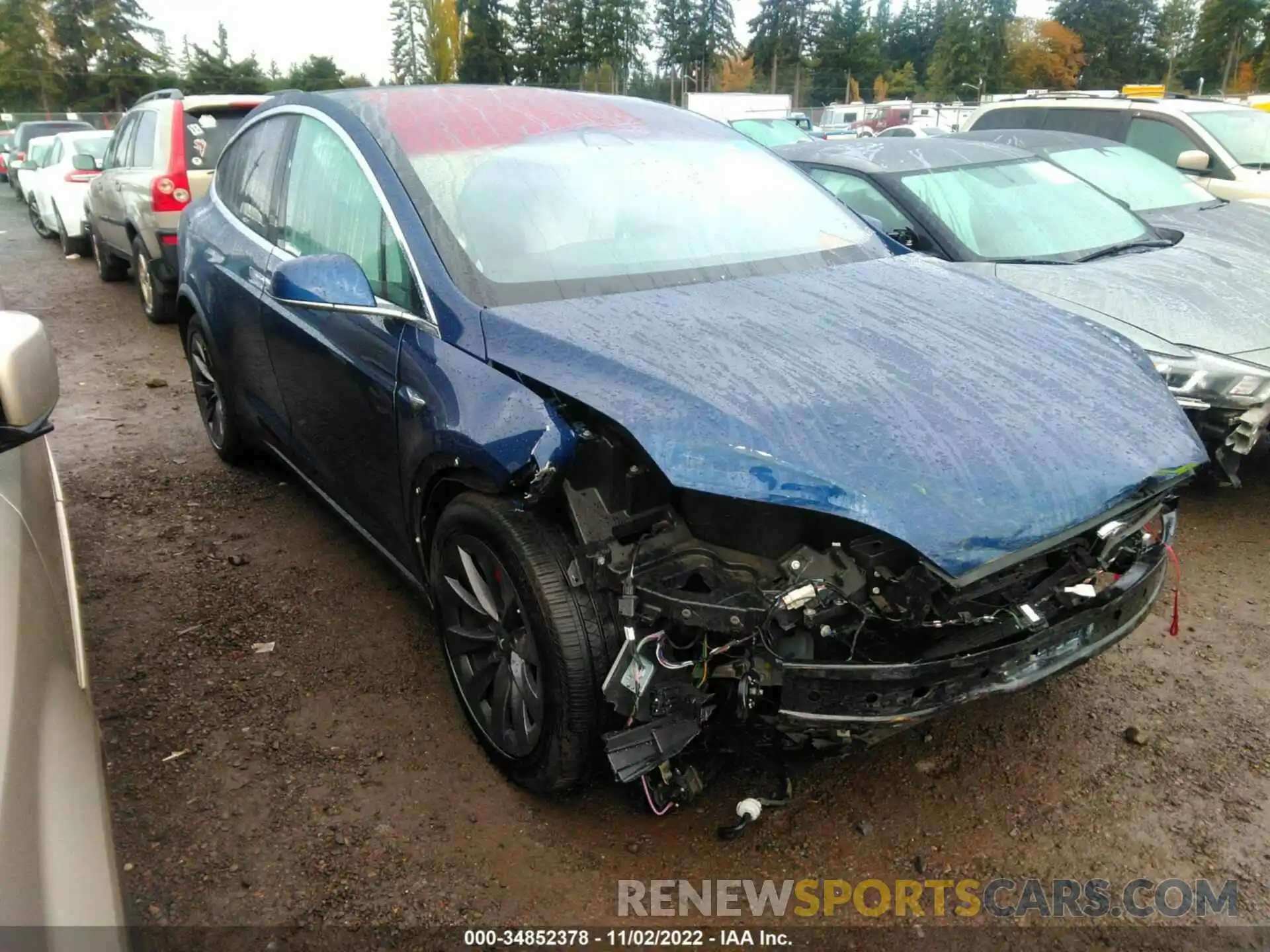 1 Photograph of a damaged car 5YJXCBE44KF162487 TESLA MODEL X 2019