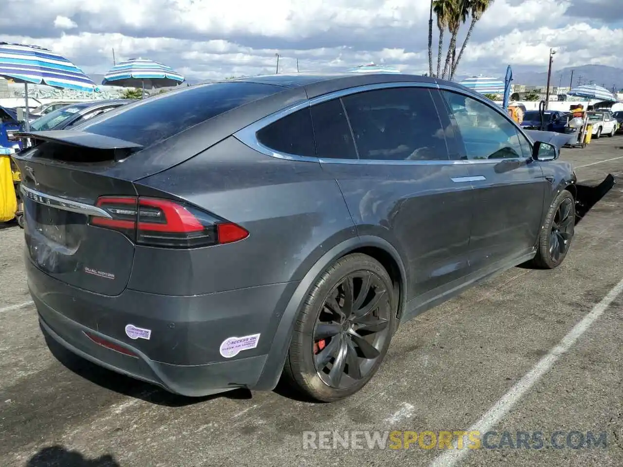 3 Photograph of a damaged car 5YJXCBE45KF180822 TESLA MODEL X 2019