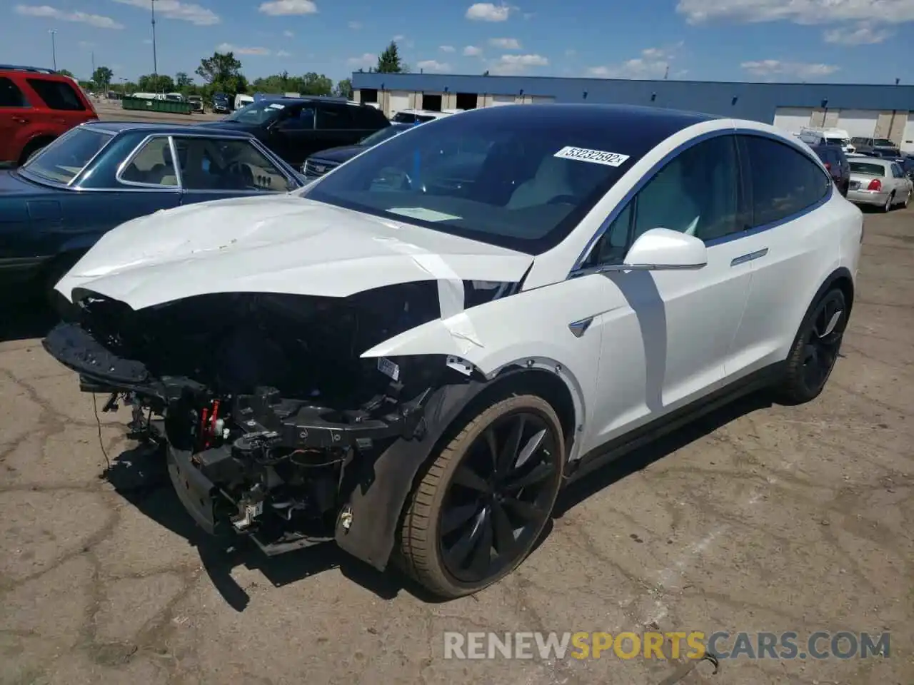 2 Photograph of a damaged car 5YJXCBE46KF180828 TESLA MODEL X 2019