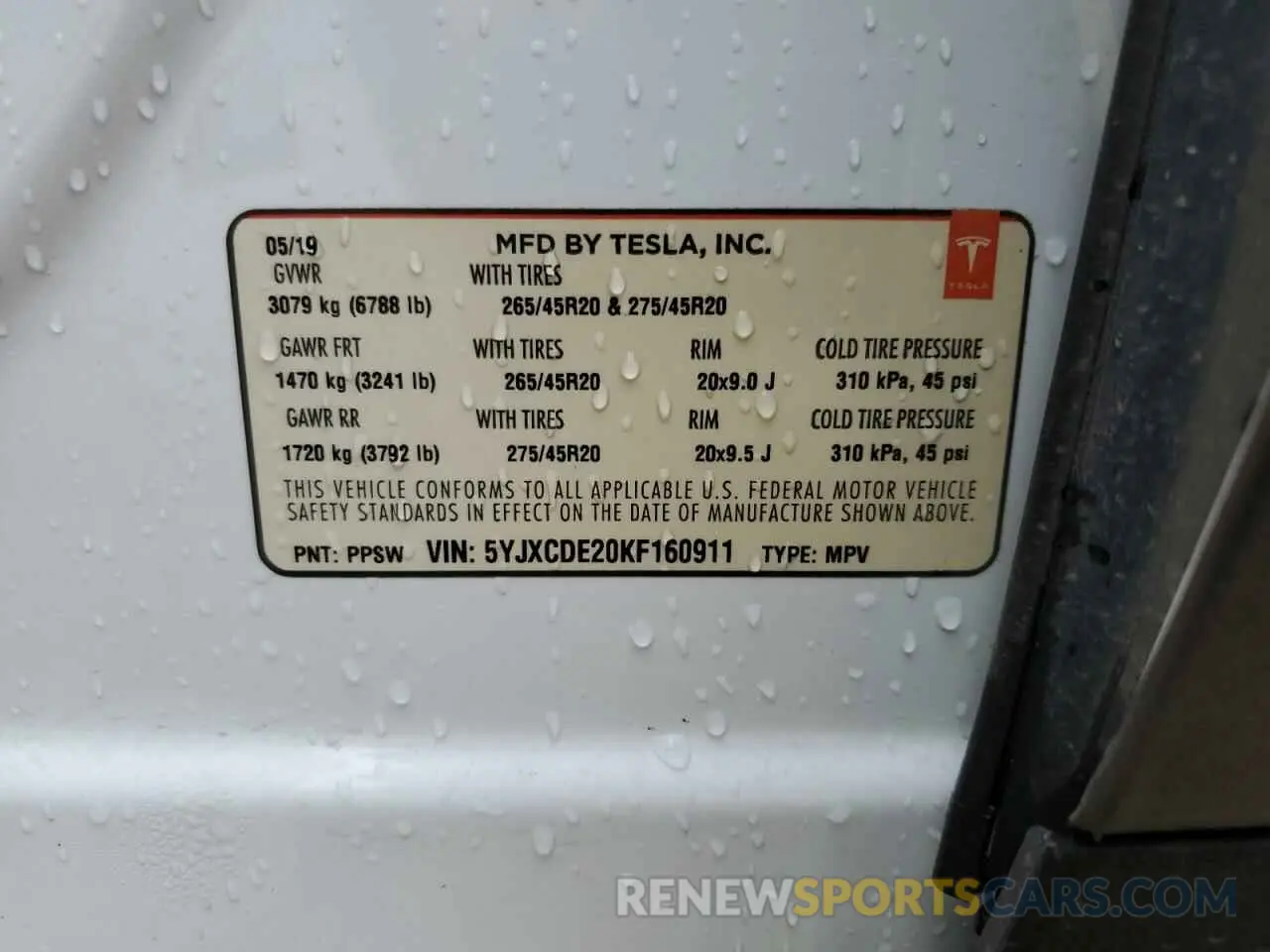 13 Photograph of a damaged car 5YJXCDE20KF160911 TESLA MODEL X 2019