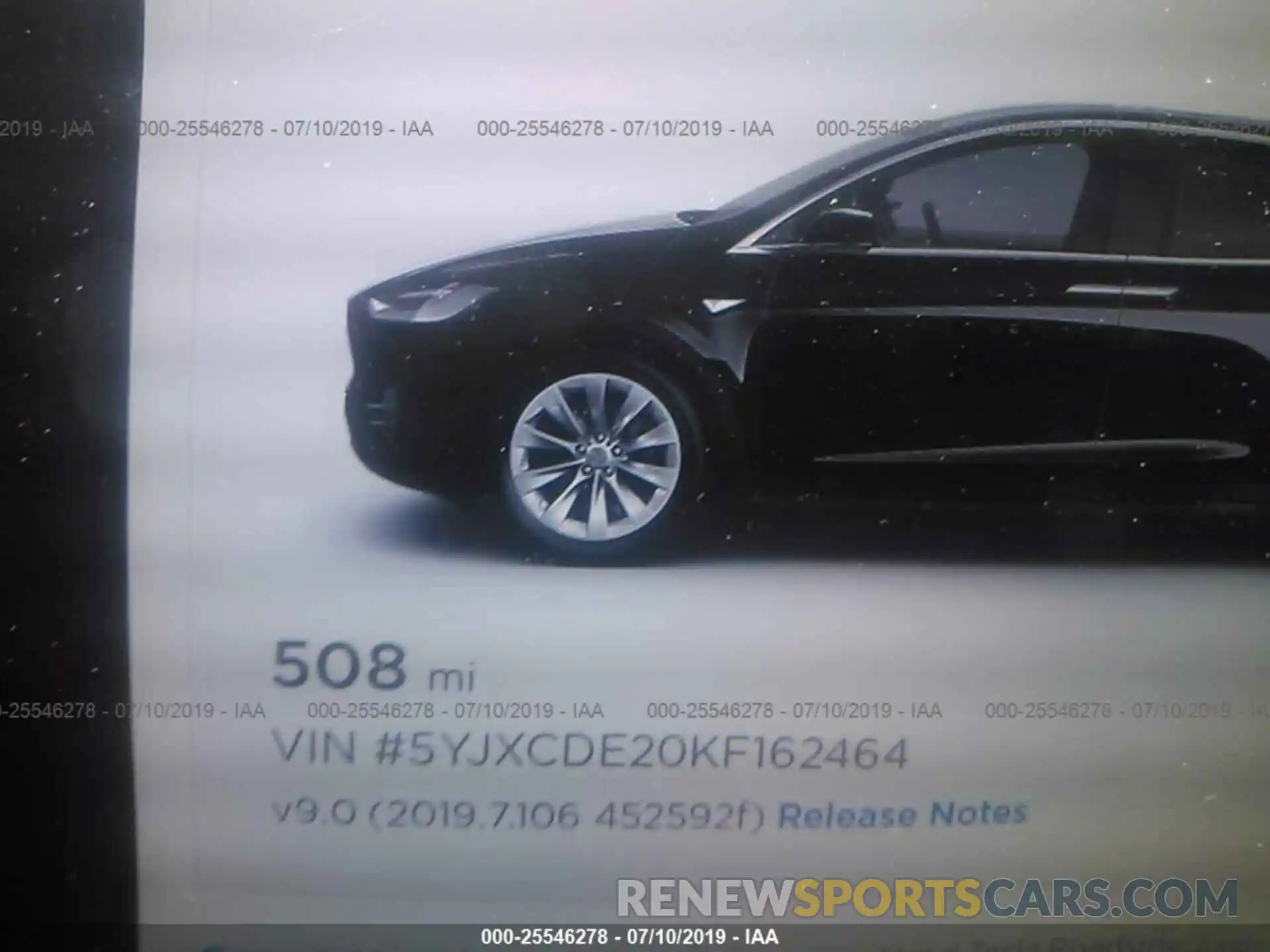 7 Photograph of a damaged car 5YJXCDE20KF162464 TESLA MODEL X 2019