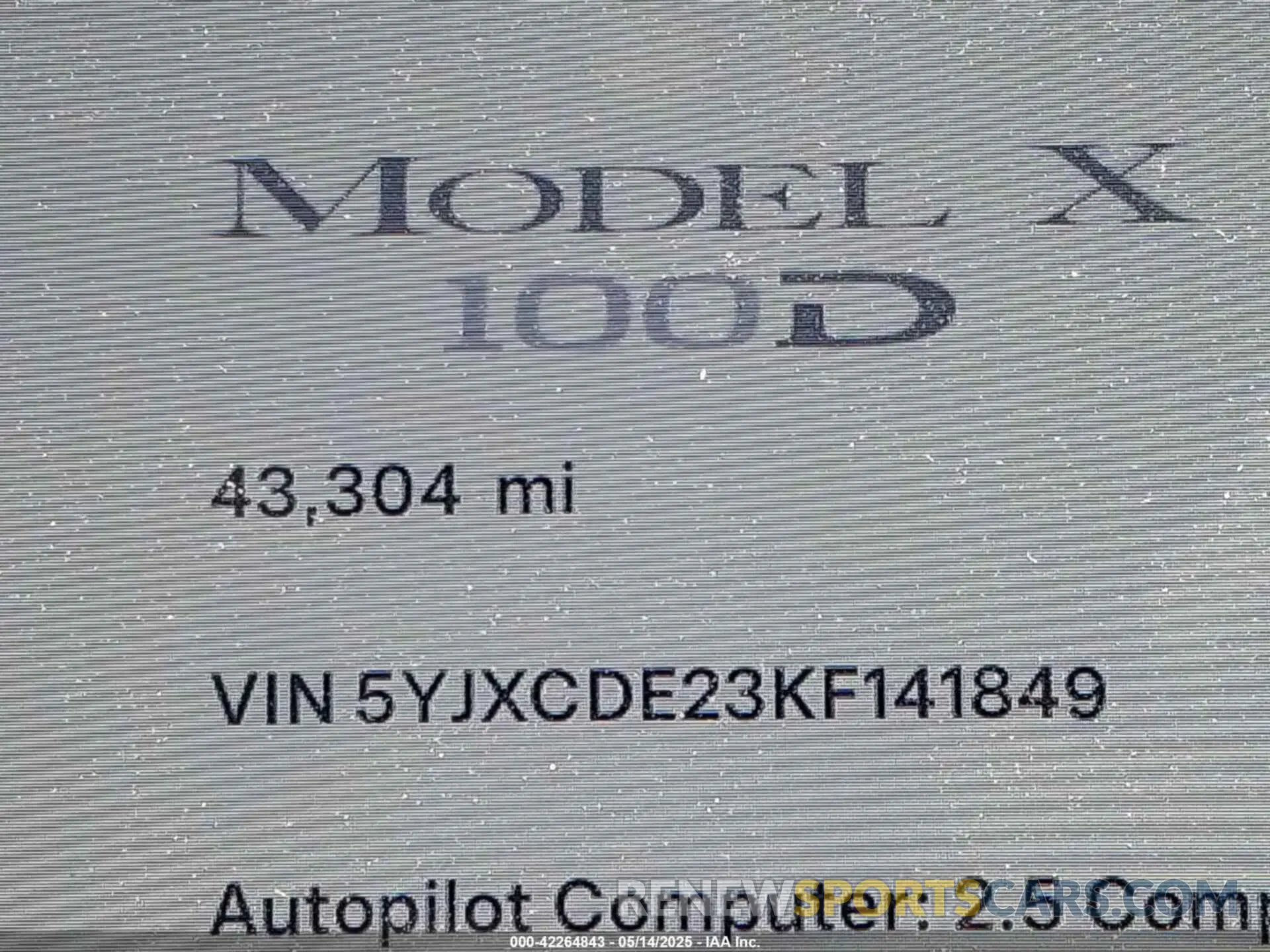 15 Photograph of a damaged car 5YJXCDE23KF141849 TESLA MODEL X 2019