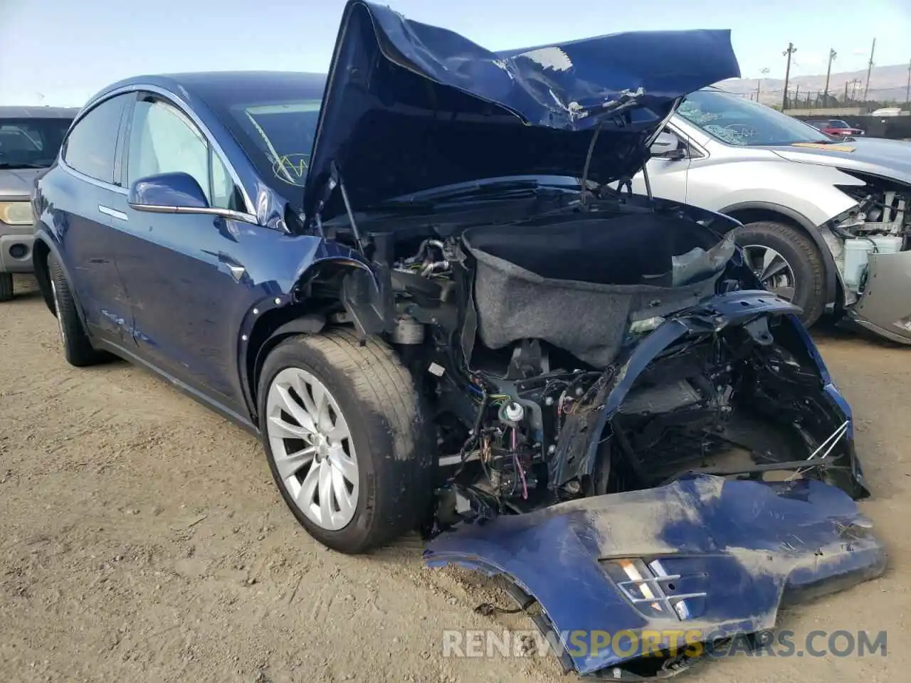 1 Photograph of a damaged car 5YJXCDE23KF180618 TESLA MODEL X 2019