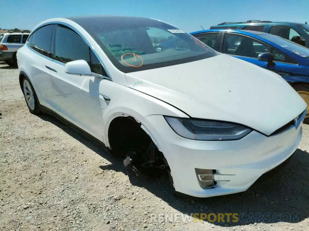 1 Photograph of a damaged car 5YJXCDE23KF206621 TESLA MODEL X 2019