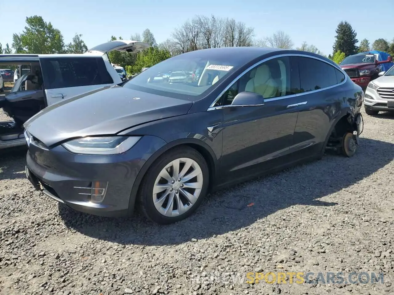 1 Photograph of a damaged car 5YJXCDE24KF184614 TESLA MODEL X 2019