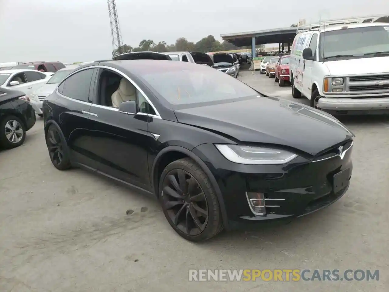 1 Photograph of a damaged car 5YJXCDE28KF187094 TESLA MODEL X 2019