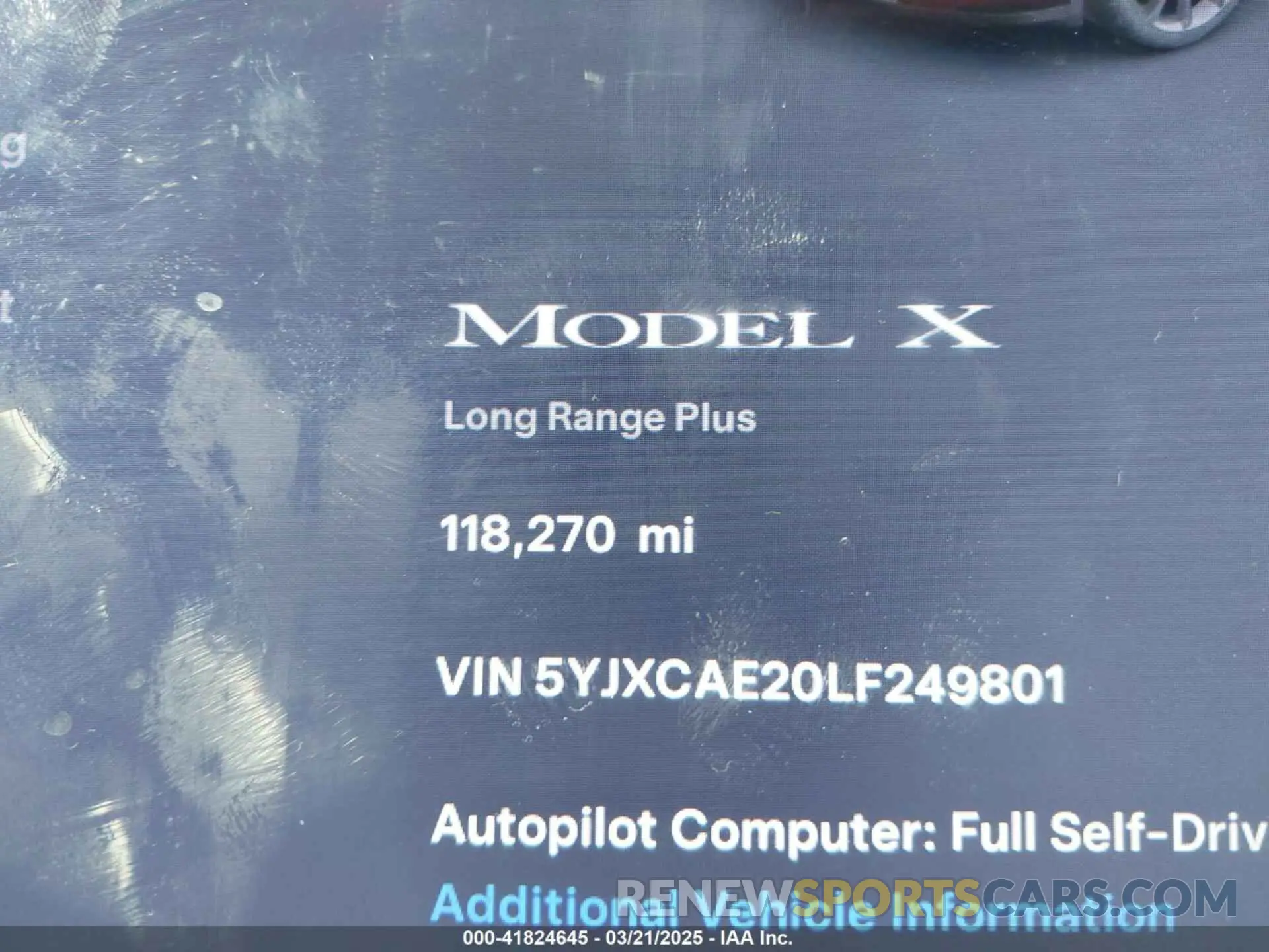 15 Photograph of a damaged car 5YJXCAE20LF249801 TESLA MODEL X 2020