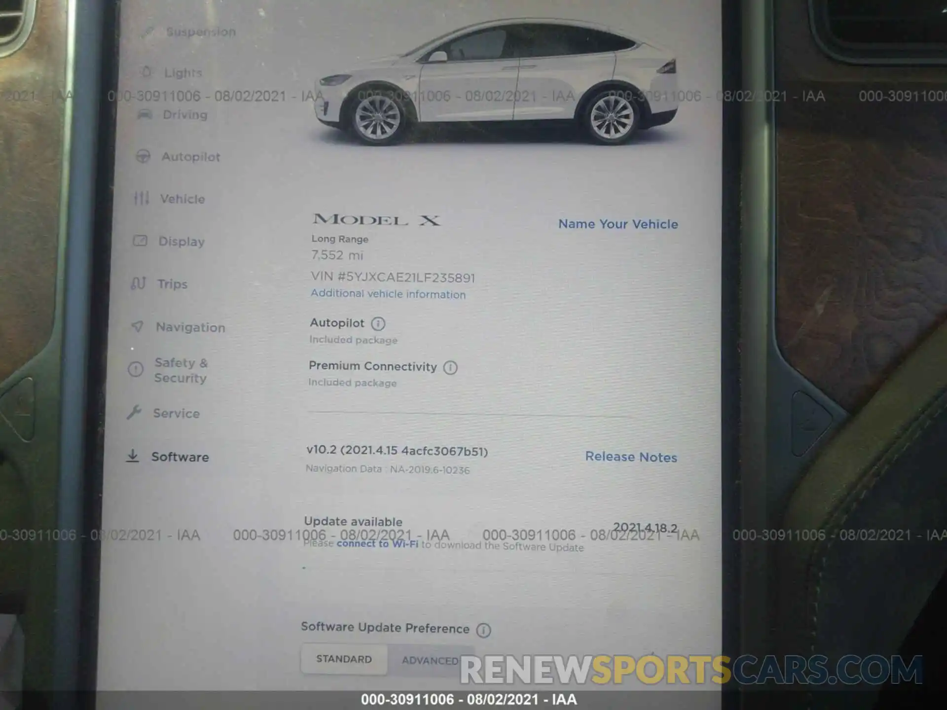 7 Photograph of a damaged car 5YJXCAE21LF235891 TESLA MODEL X 2020