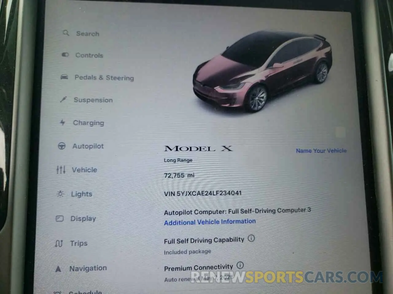 9 Photograph of a damaged car 5YJXCAE24LF234041 TESLA MODEL X 2020
