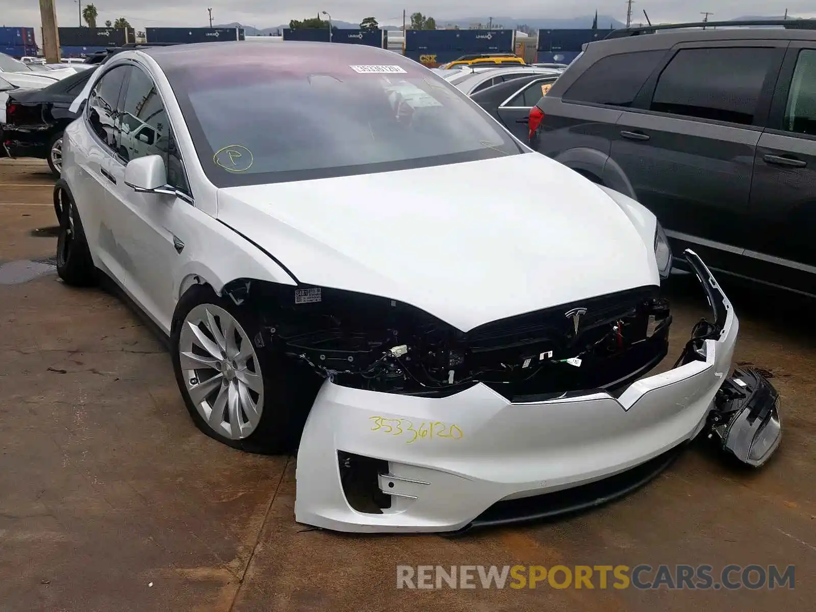 1 Photograph of a damaged car 5YJXCAE2XLF247571 TESLA MODEL X 2020