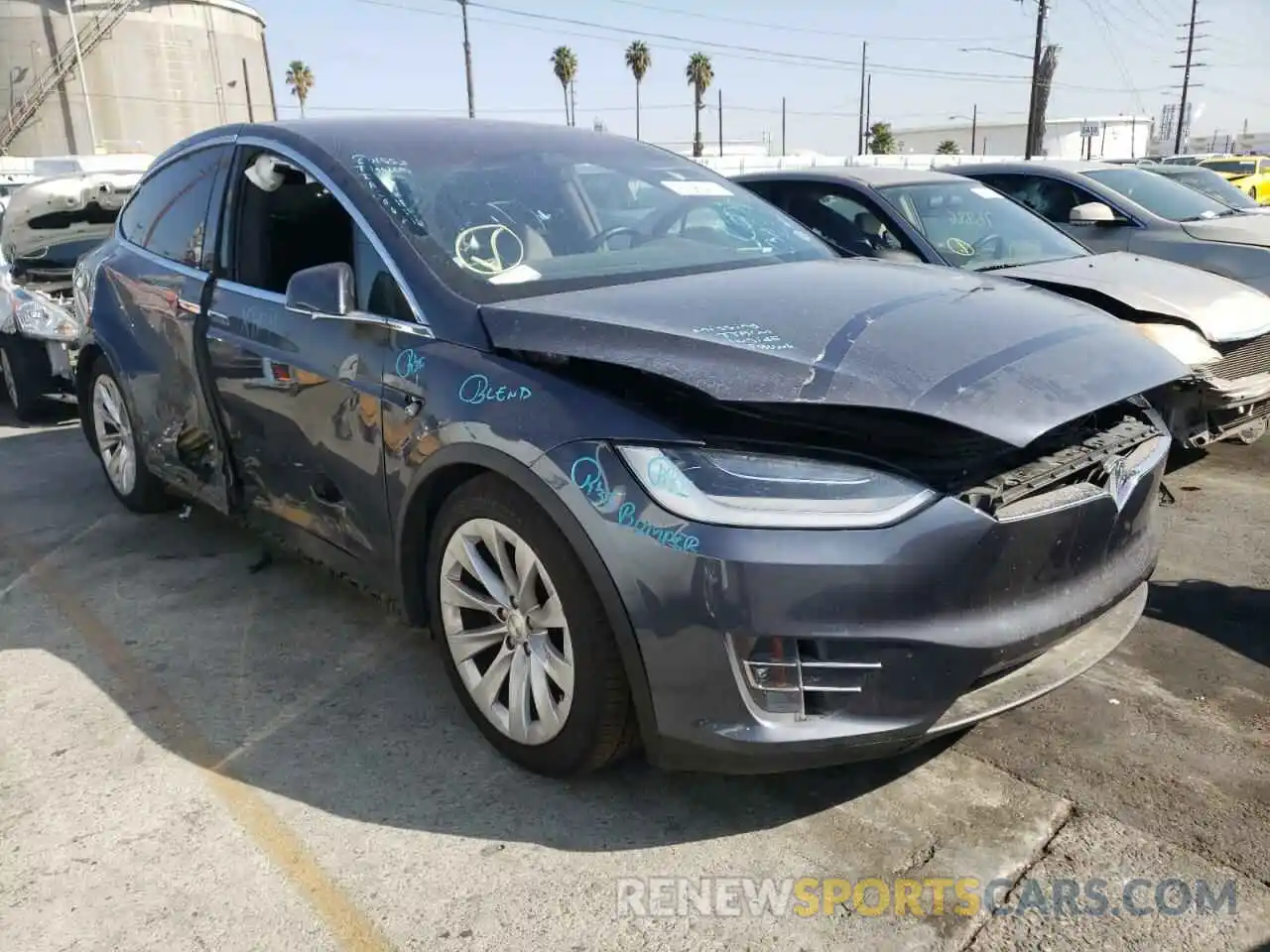 1 Photograph of a damaged car 5YJXCAE2XLF248039 TESLA MODEL X 2020