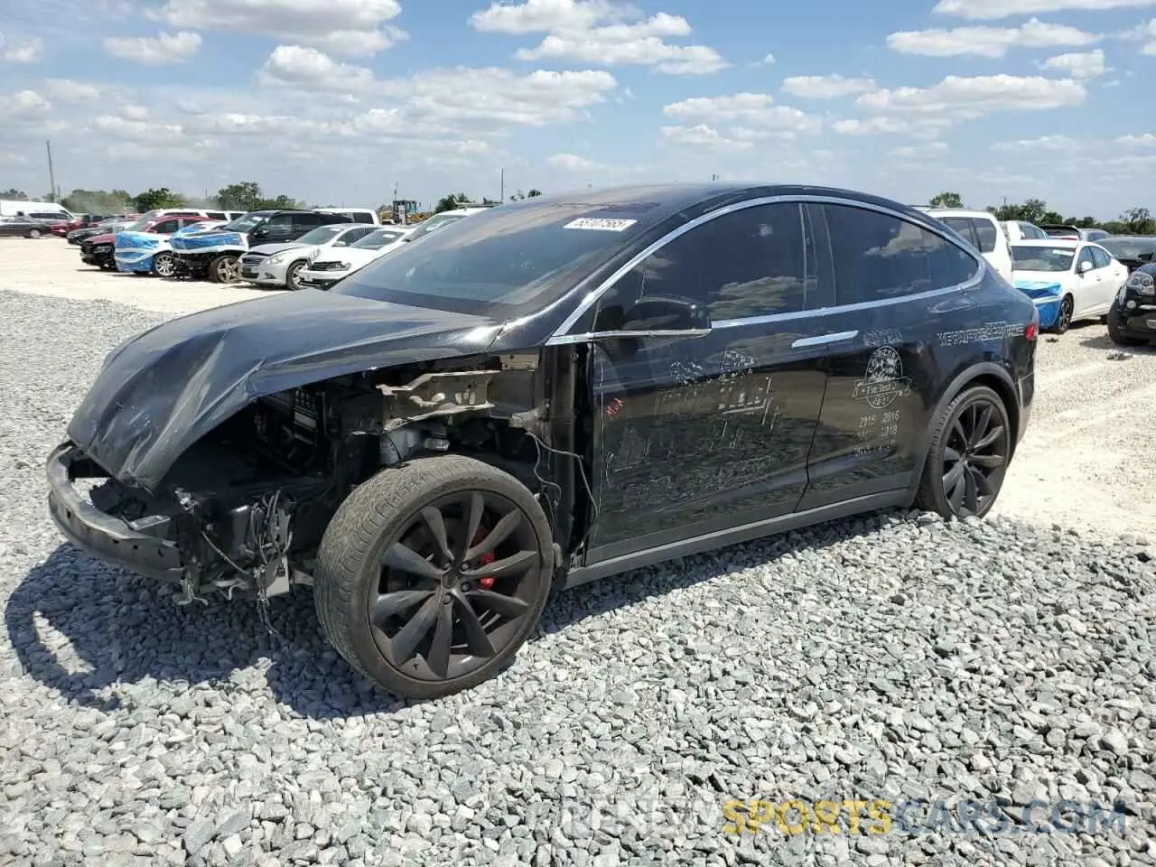 1 Photograph of a damaged car 5YJXCAE48LF300320 TESLA MODEL X 2020