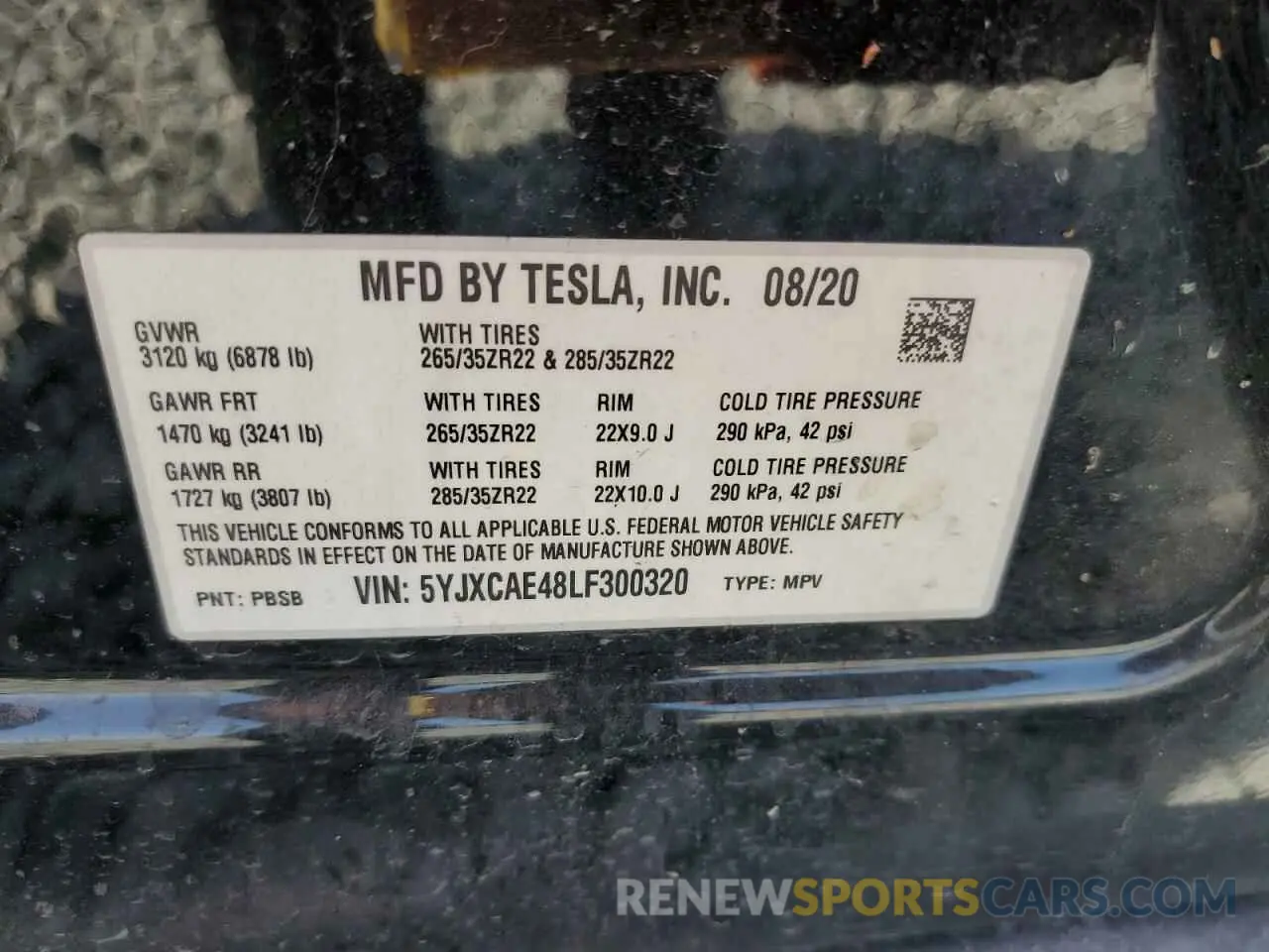13 Photograph of a damaged car 5YJXCAE48LF300320 TESLA MODEL X 2020