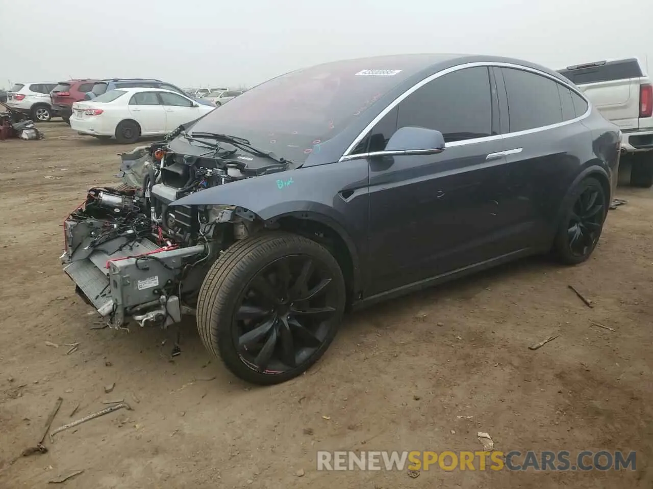 1 Photograph of a damaged car 5YJXCBE21LF246685 TESLA MODEL X 2020