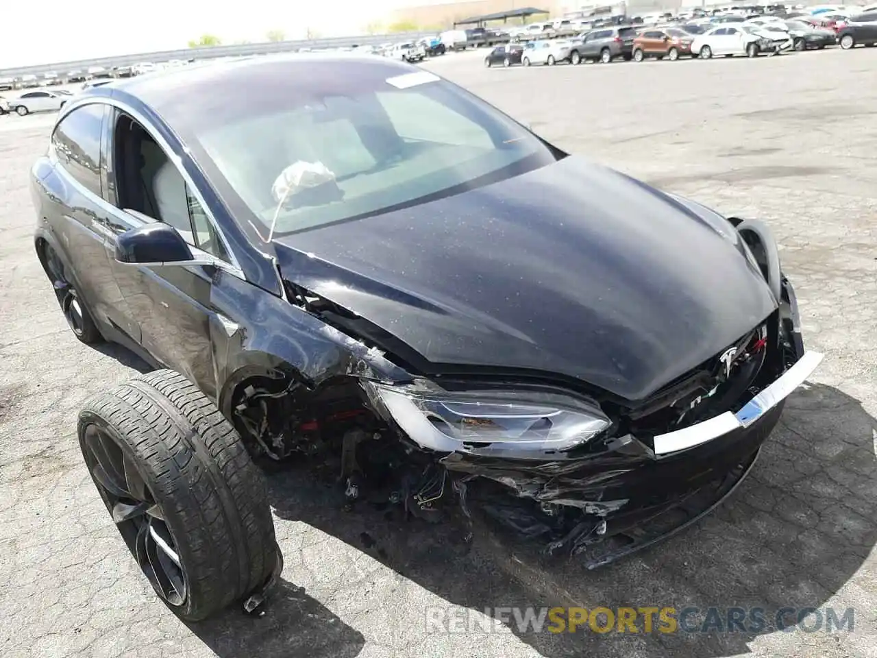 1 Photograph of a damaged car 5YJXCBE22LF303900 TESLA MODEL X 2020