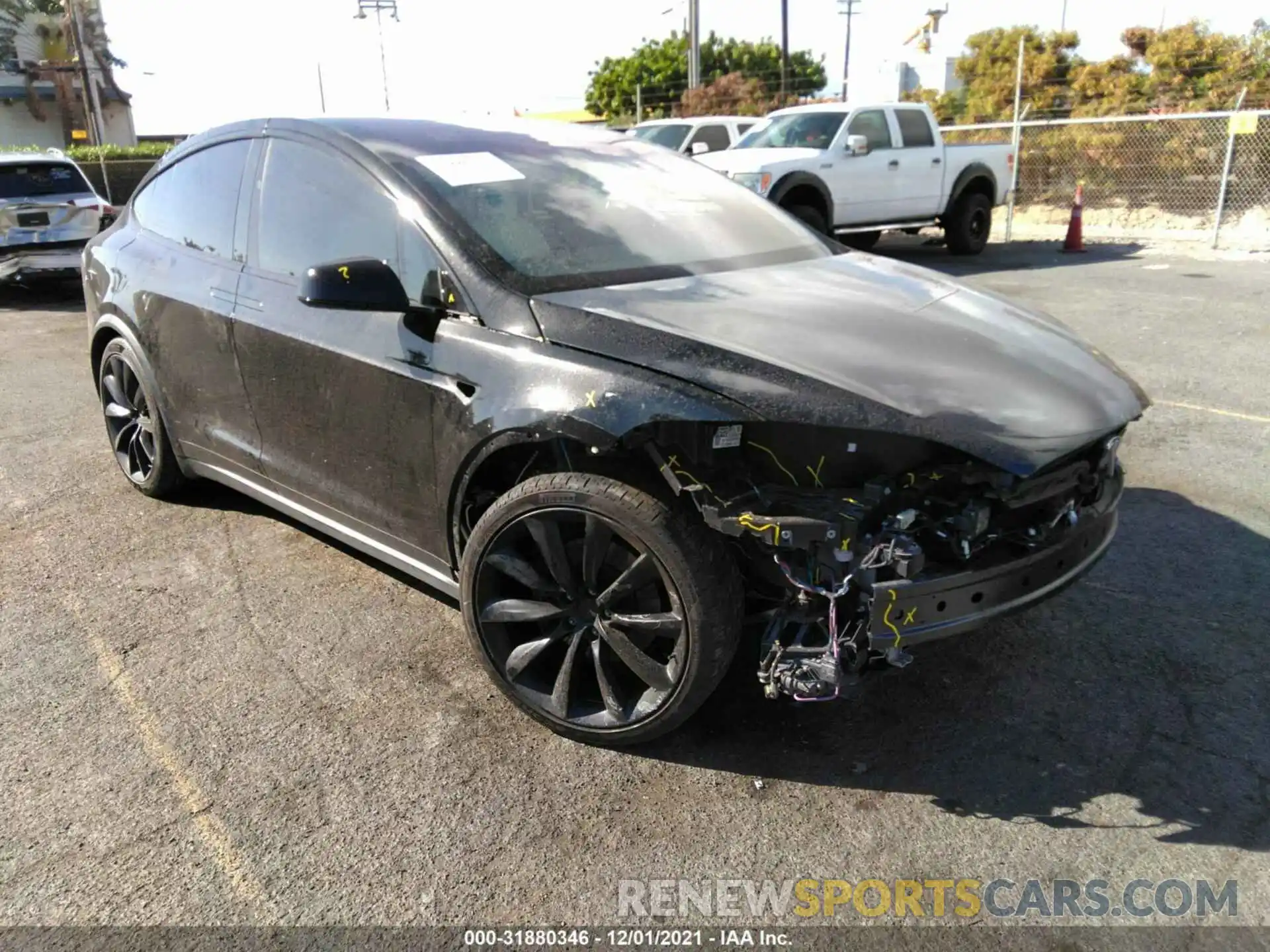 1 Photograph of a damaged car 5YJXCBE23LF260801 TESLA MODEL X 2020