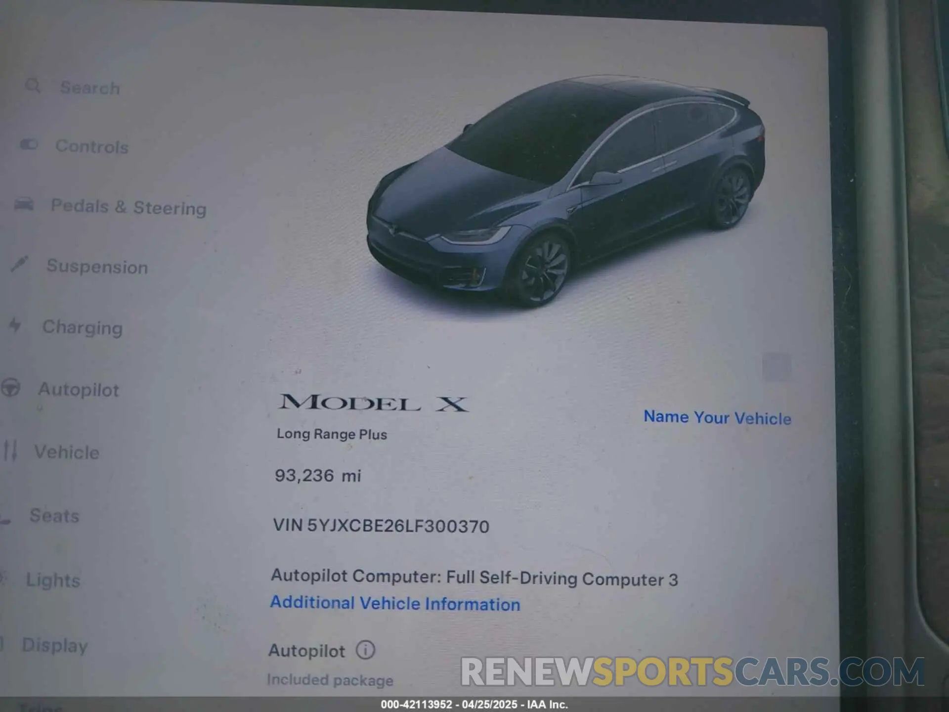7 Photograph of a damaged car 5YJXCBE26LF300370 TESLA MODEL X 2020