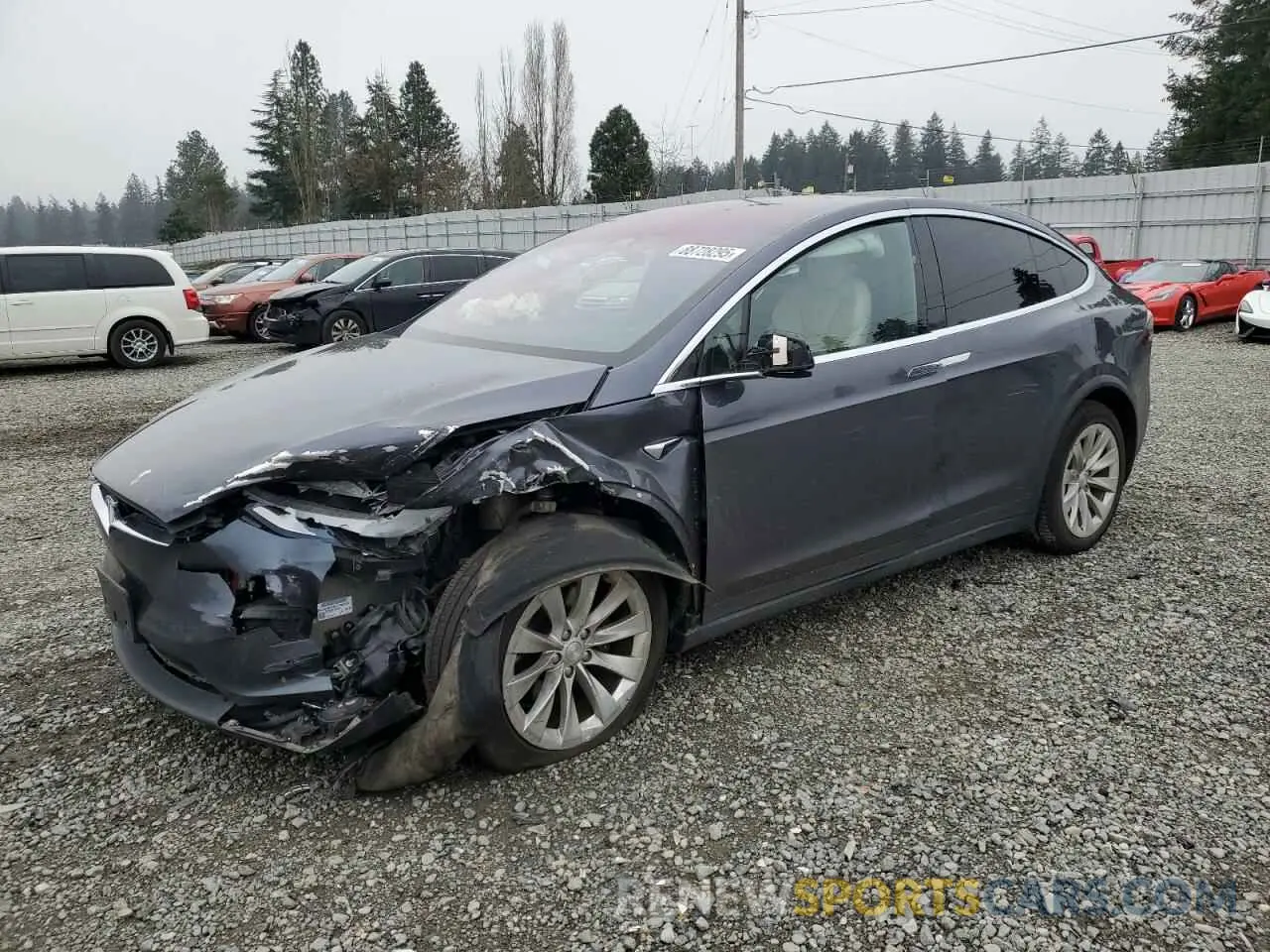 1 Photograph of a damaged car 5YJXCBE26LF304435 TESLA MODEL X 2020