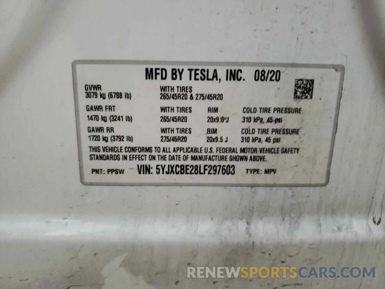 13 Photograph of a damaged car 5YJXCBE28LF297603 TESLA MODEL X 2020