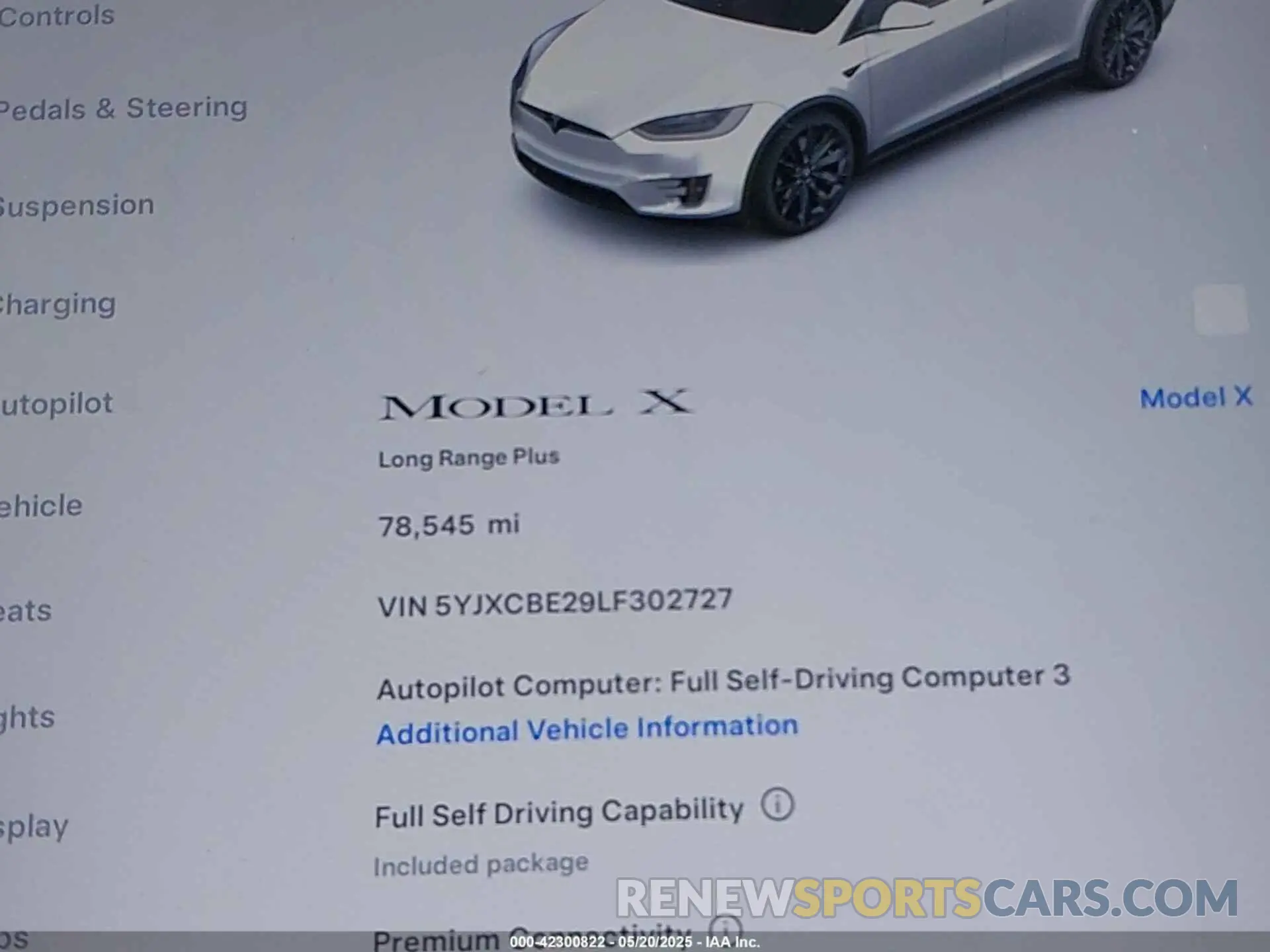 14 Photograph of a damaged car 5YJXCBE29LF302727 TESLA MODEL X 2020