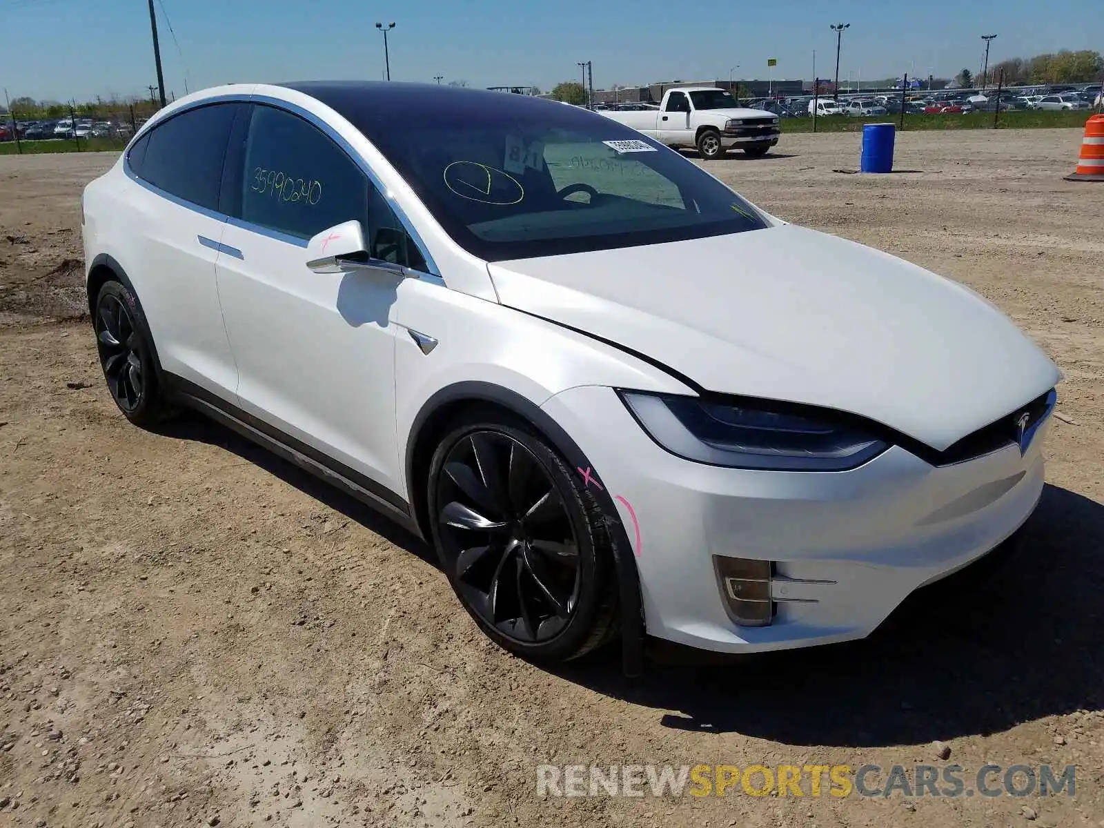 1 Photograph of a damaged car 5YJXCBE2XLF219520 TESLA MODEL X 2020