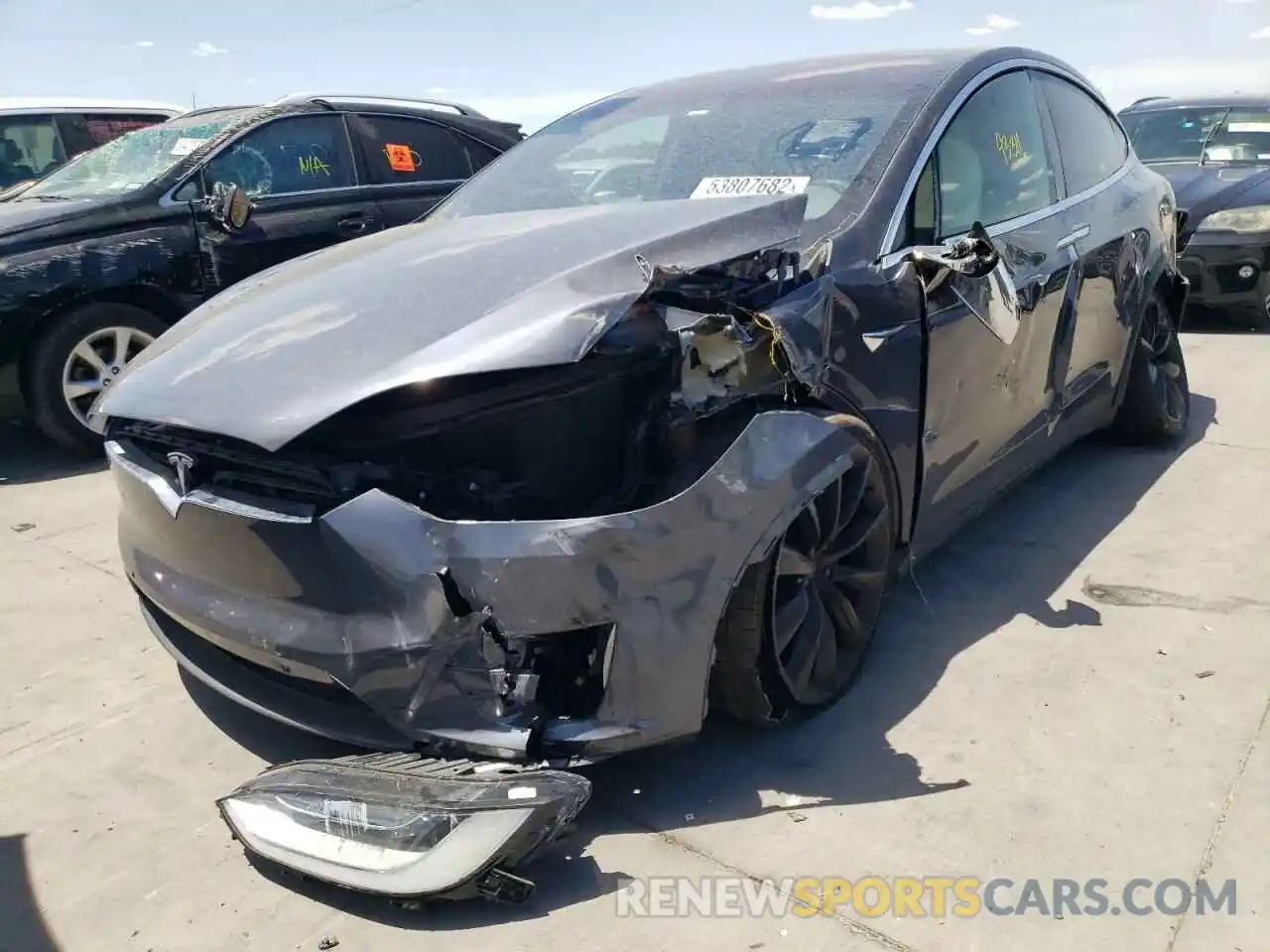 2 Photograph of a damaged car 5YJXCBE2XLF263842 TESLA MODEL X 2020