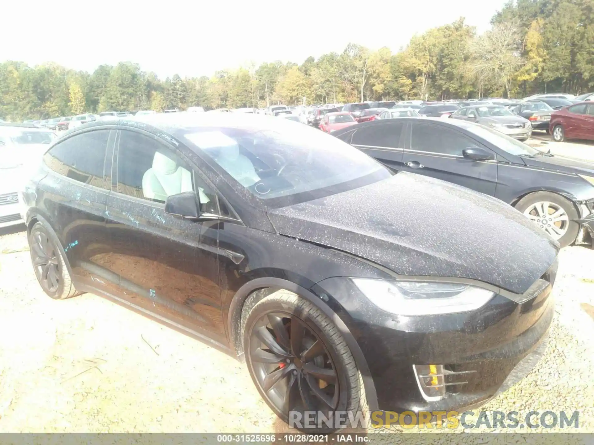 1 Photograph of a damaged car 5YJXCBE42LF284766 TESLA MODEL X 2020