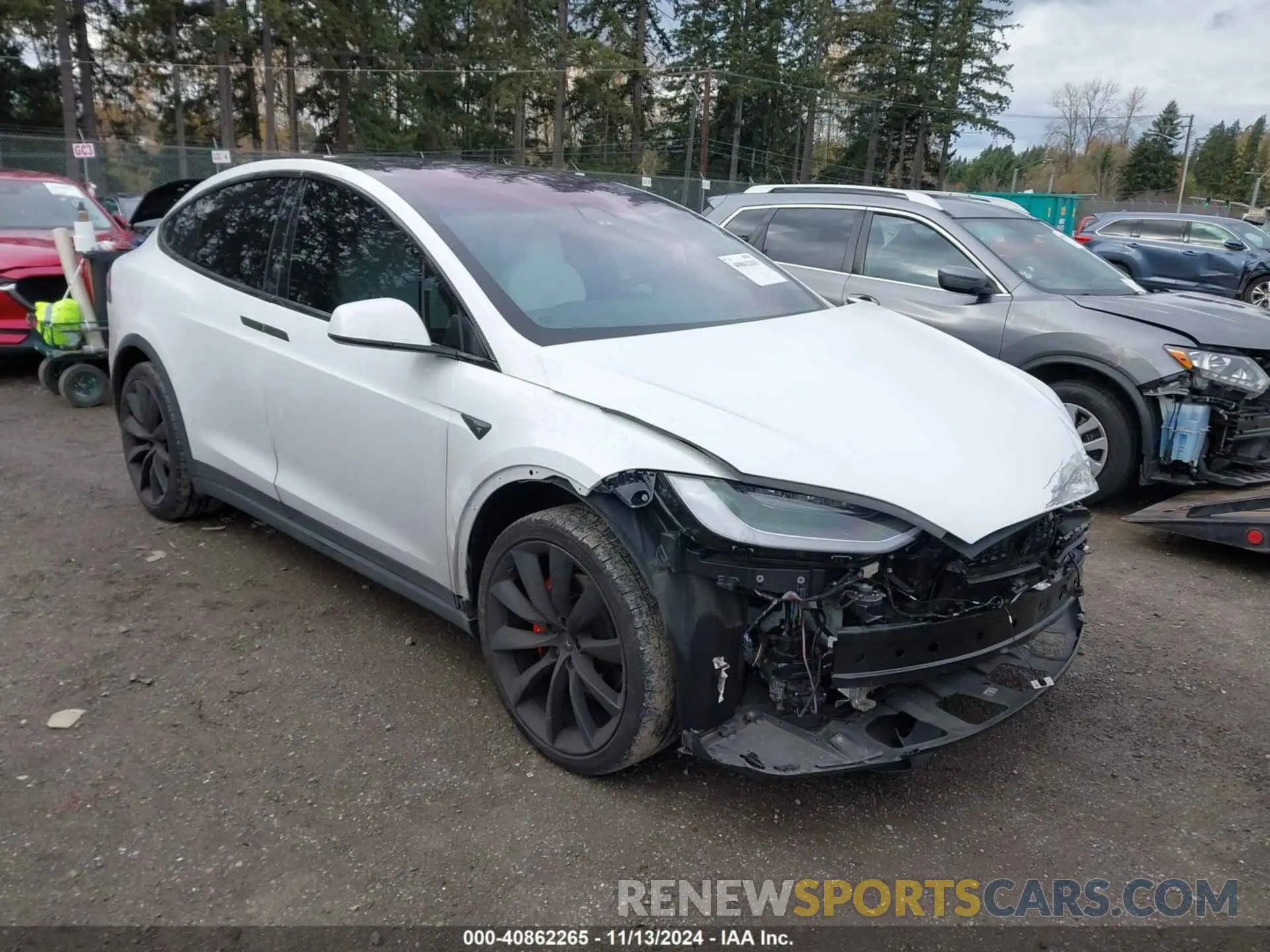 1 Photograph of a damaged car 5YJXCBE43LF216850 TESLA MODEL X 2020