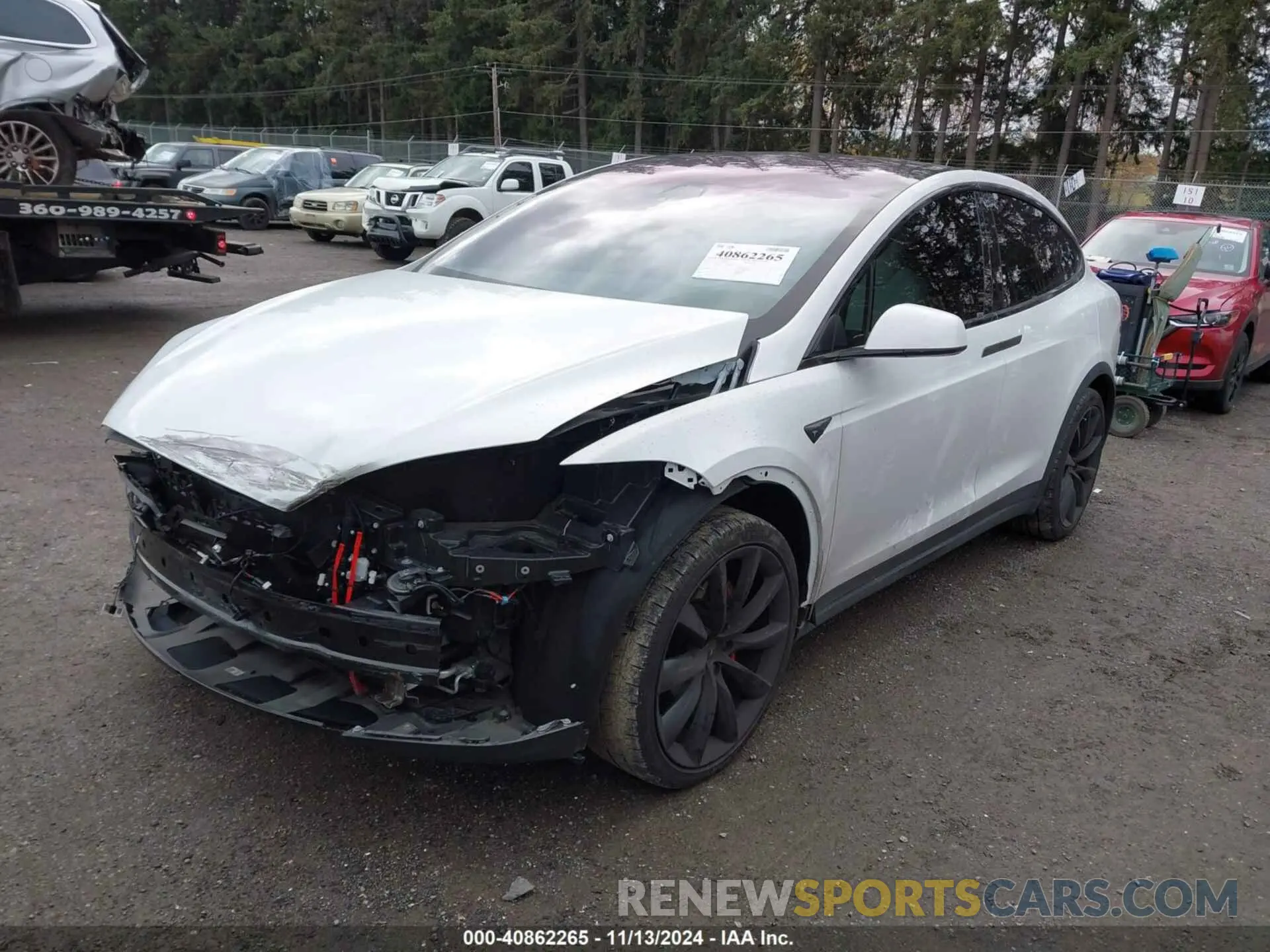 2 Photograph of a damaged car 5YJXCBE43LF216850 TESLA MODEL X 2020