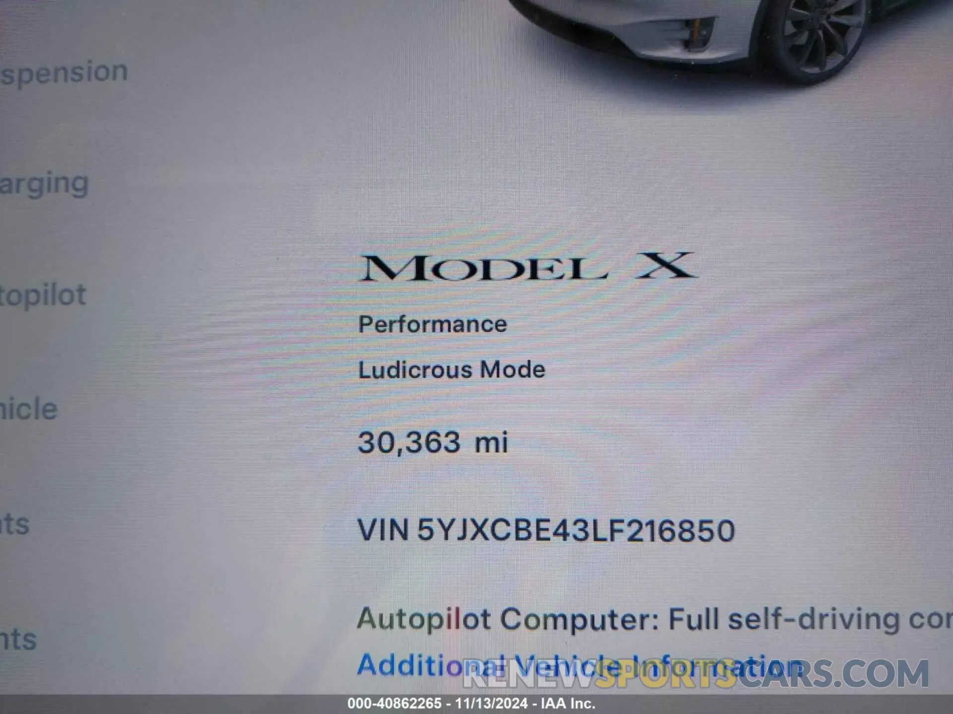 7 Photograph of a damaged car 5YJXCBE43LF216850 TESLA MODEL X 2020