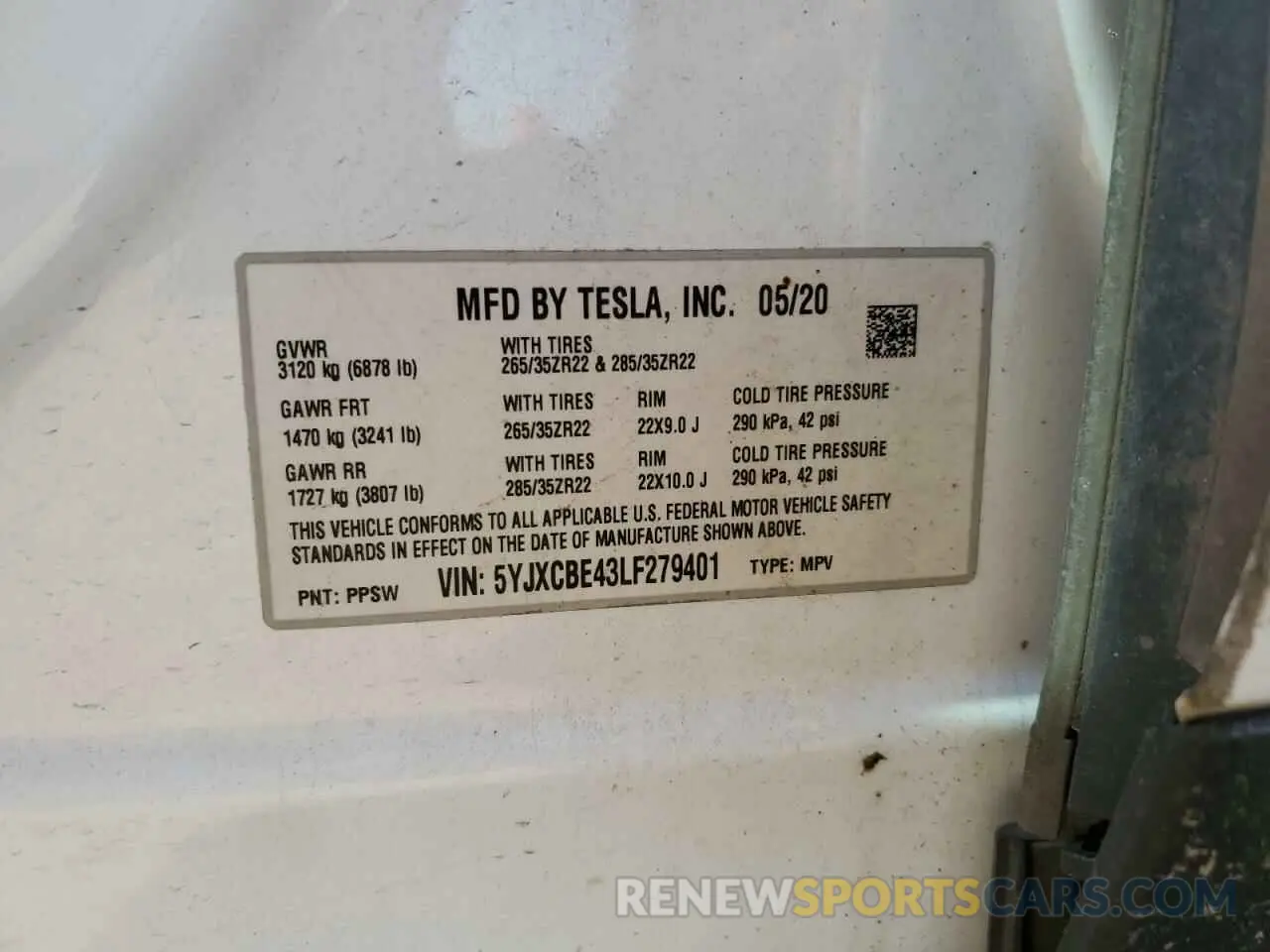 13 Photograph of a damaged car 5YJXCBE43LF279401 TESLA MODEL X 2020