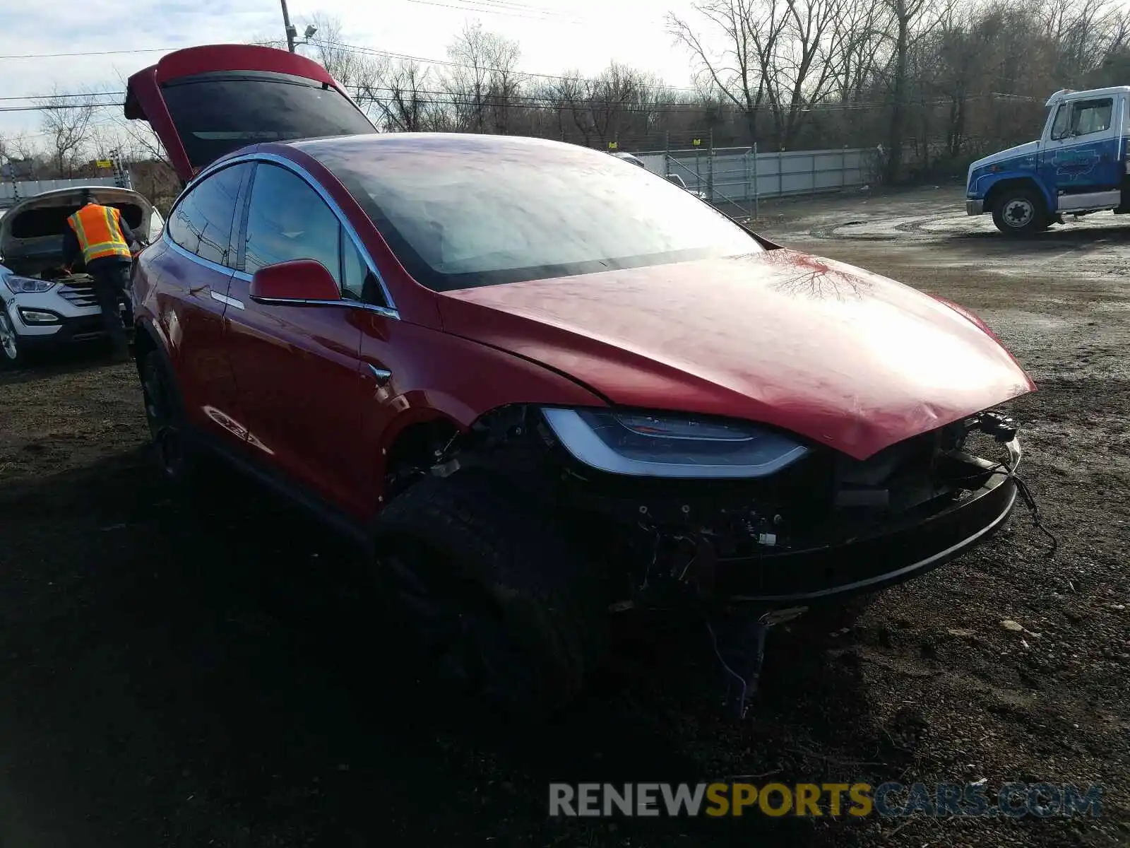 1 Photograph of a damaged car 5YJXCBE45LF261594 TESLA MODEL X 2020