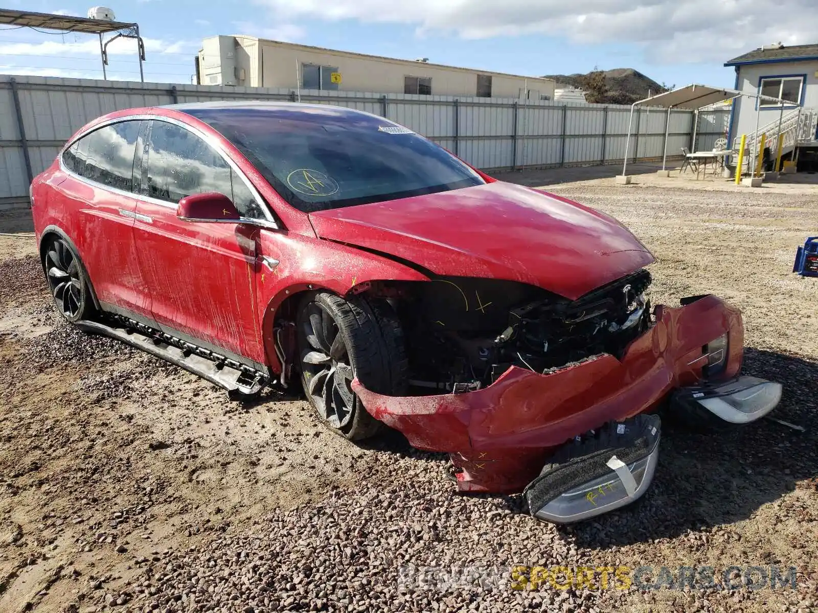 1 Photograph of a damaged car 5YJXCBE48LF298445 TESLA MODEL X 2020